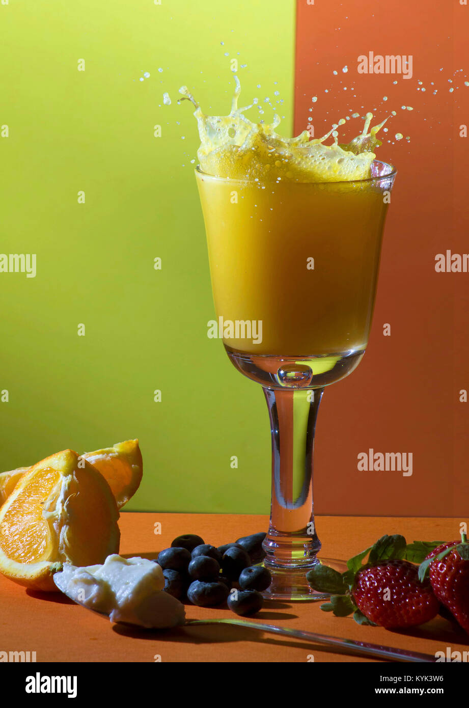 Orange juice drink Stock Photo