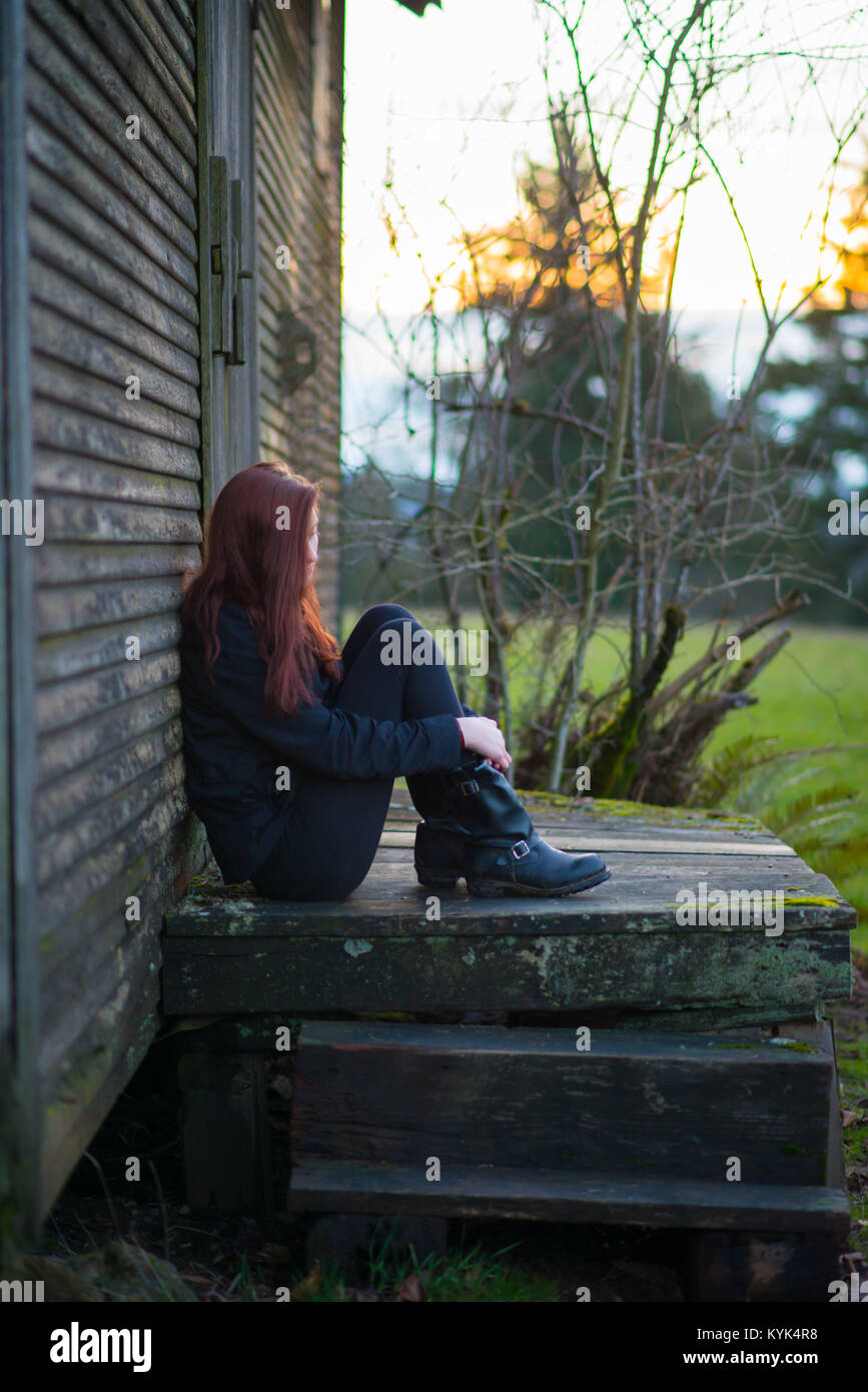 Lonely Girl Stock Photo