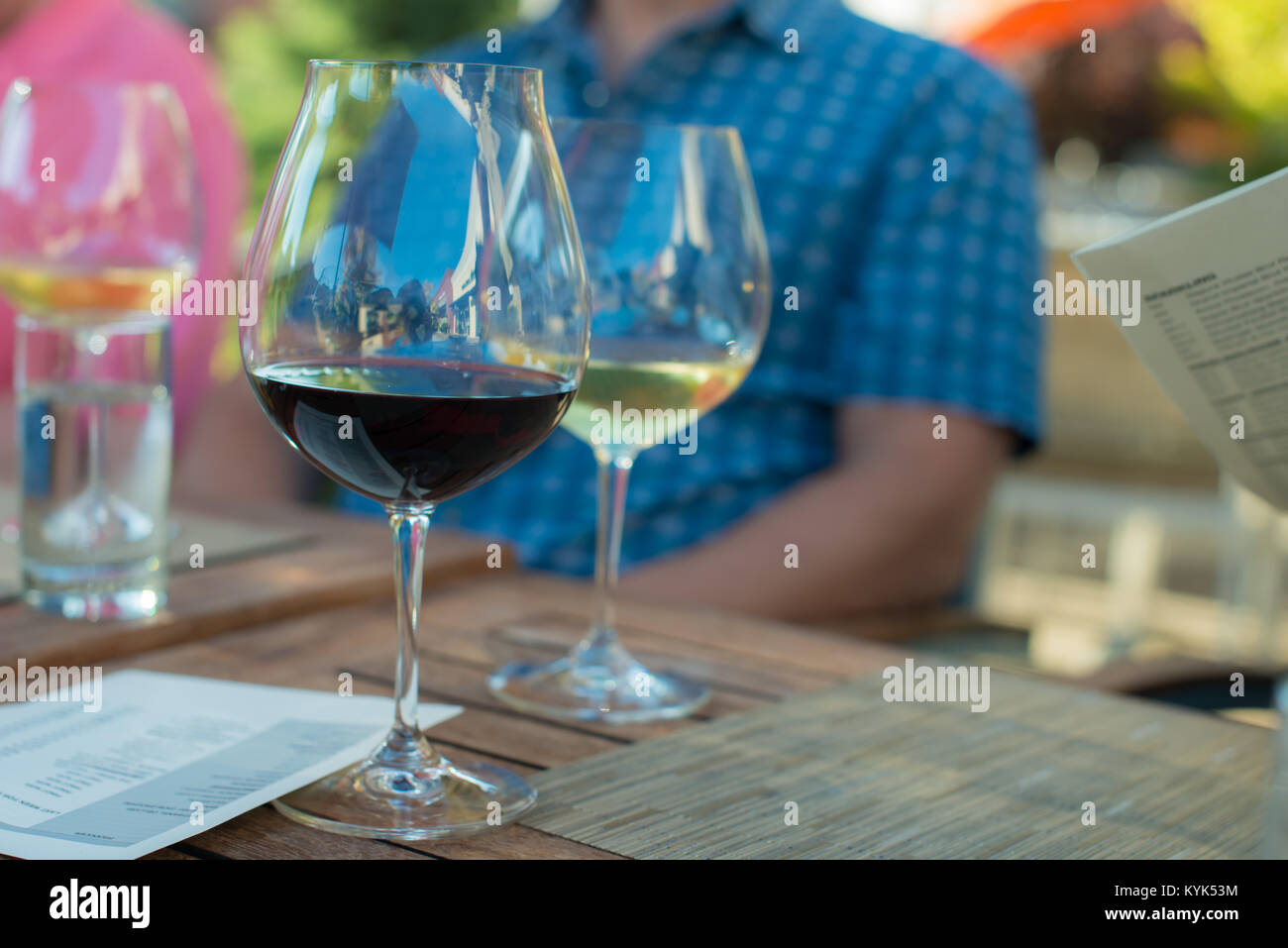 Man At Wine Tasting Event Stock Photo