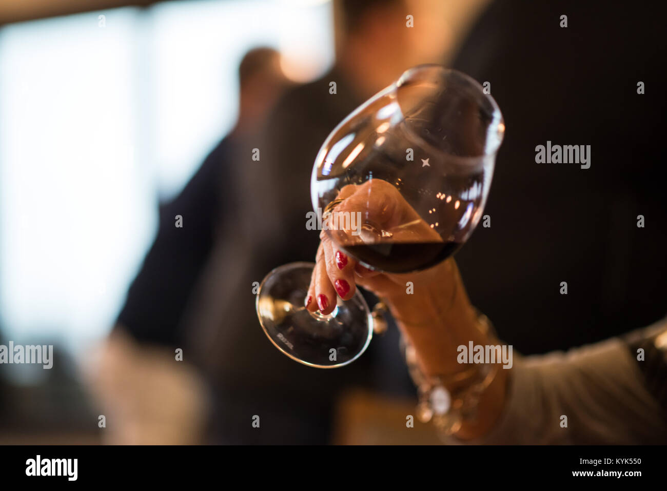 Mixing Wine With Air Stock Photo