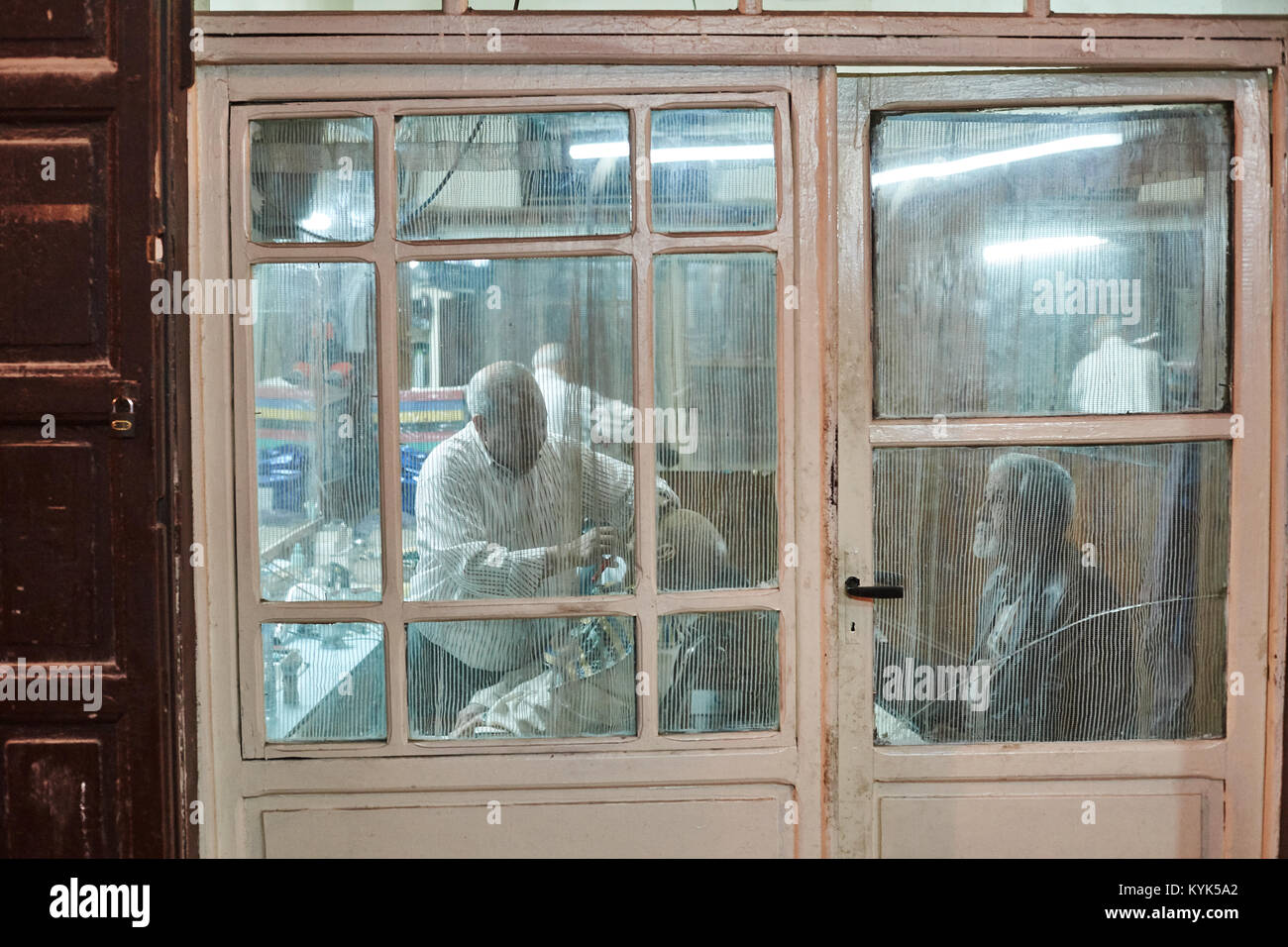 Barber shop, Fez, Morocco Stock Photo Alamy