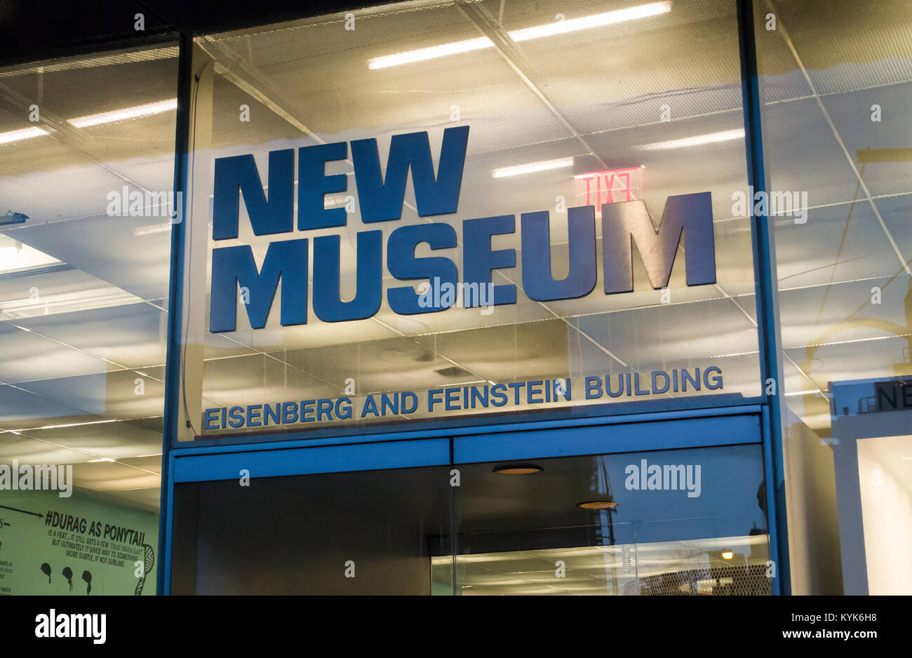 Entrance to the New Museum on the Bowery in Lower Manhattan Stock Photo
