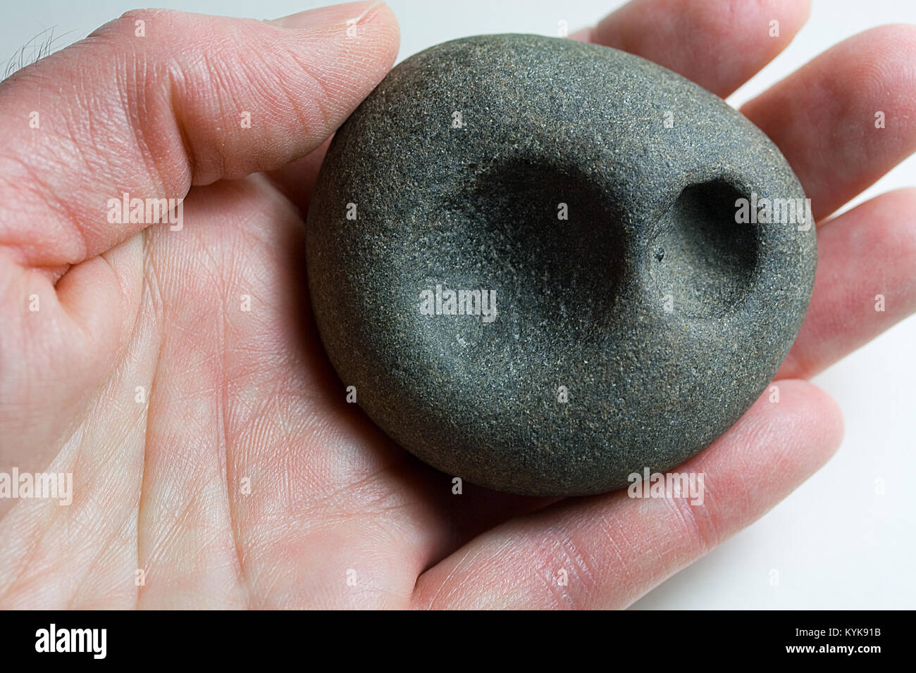 Native American Artifact - Found Along Upper-Mississippi River - USA Stock Photo