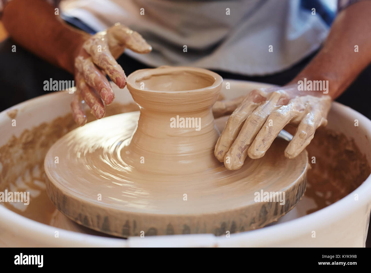 Work of potter Stock Photo Alamy