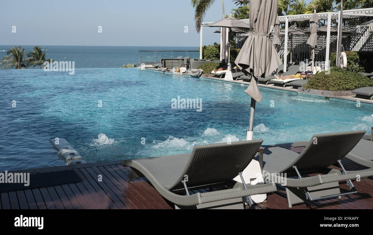 Holiday Inn 4th Floor Swimming Pool Area Resort Beachside Destination Pattaya Thailand Stock Photo