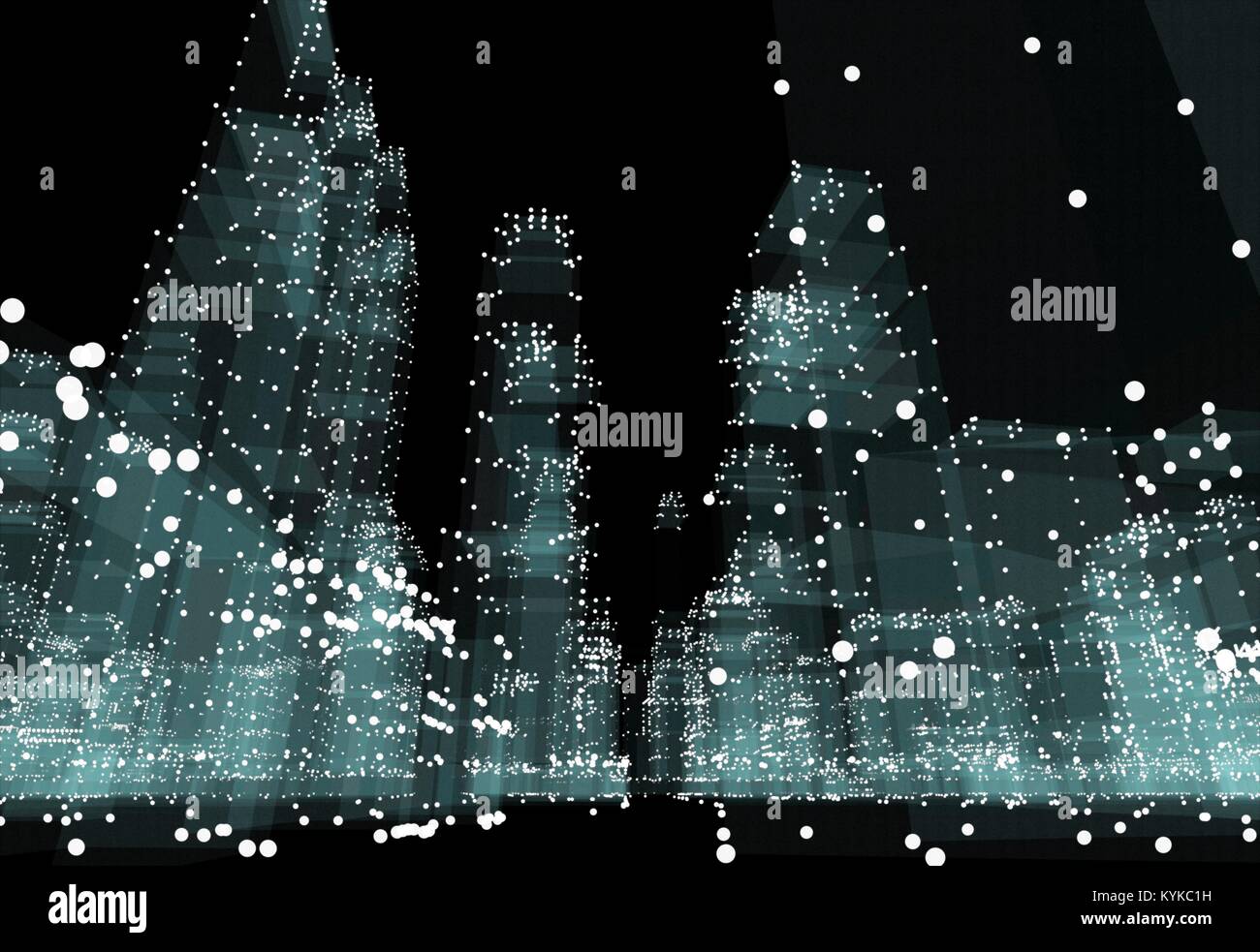 Abstract 3d city rendering Stock Photo - Alamy