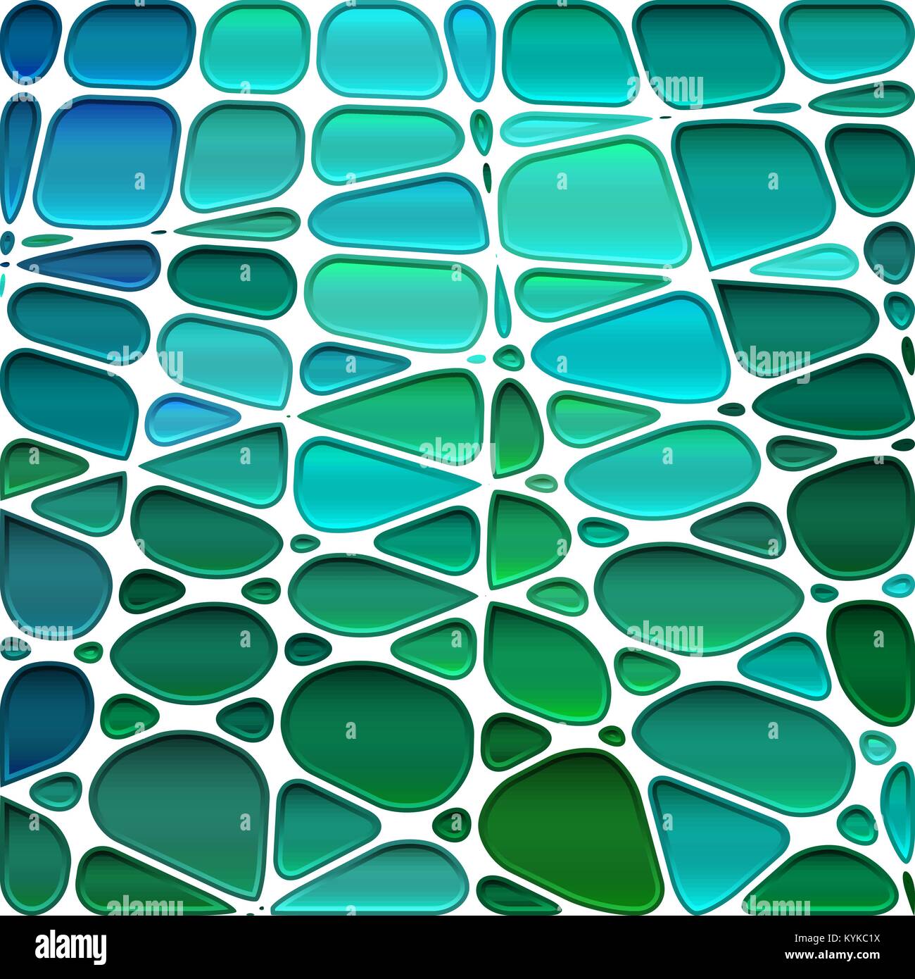 abstract vector stained-glass mosaic background - blue and green Stock ...
