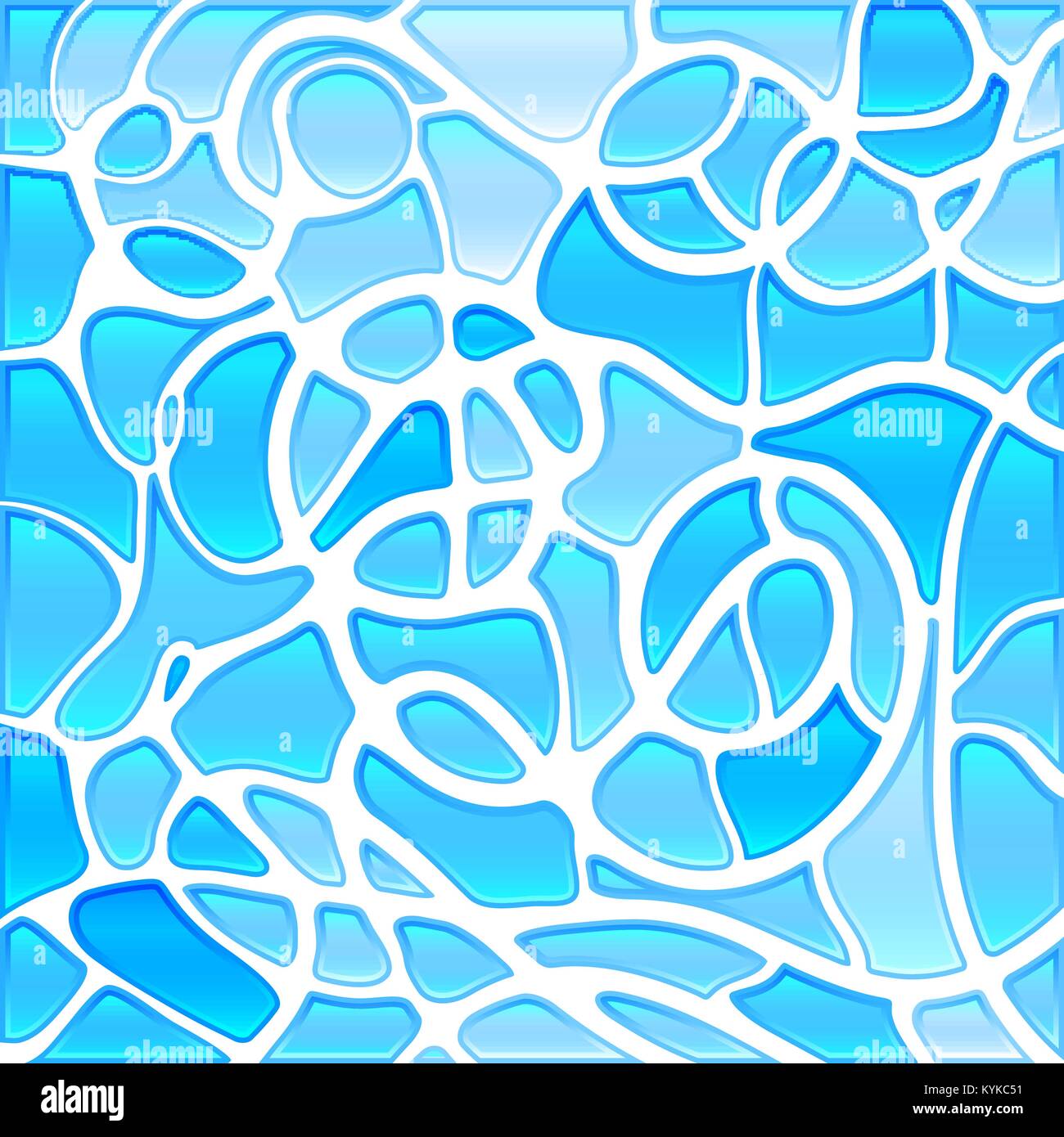 abstract vector stained-glass mosaic background - light blue Stock ...
