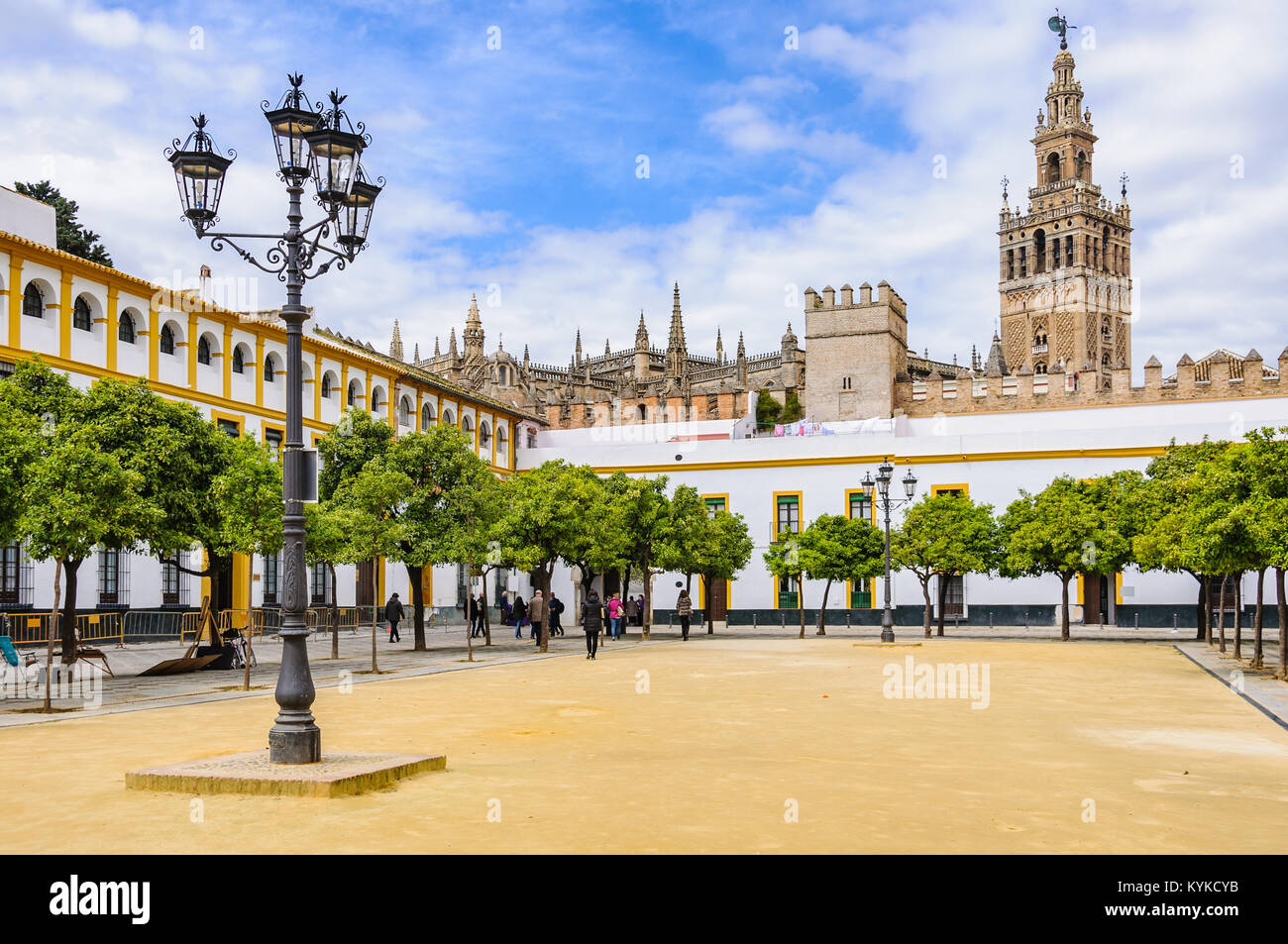 Giralda Tower in the Andalusian capital, Sevilla in Spain Stock Photo