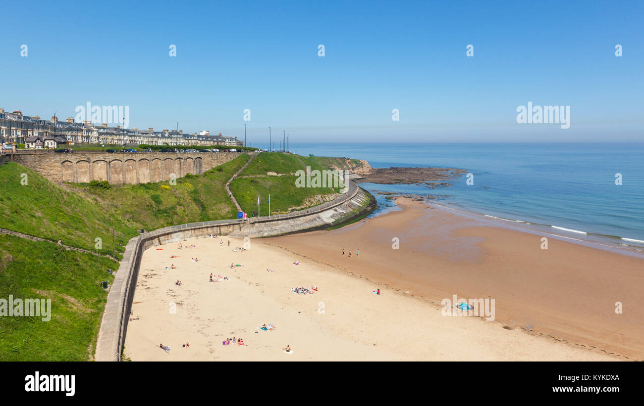 The beach at King Edward's Bay, in Tynemouth, Newcastle Upon Town, England. Stock Photo