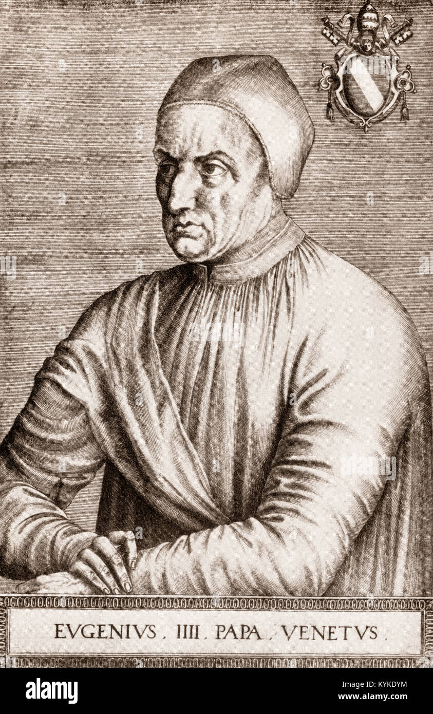 Pope Eugene IV, 1383 – 23 February 1447, was Pope from 3 March 1431 to his  death Stock Photo - Alamy