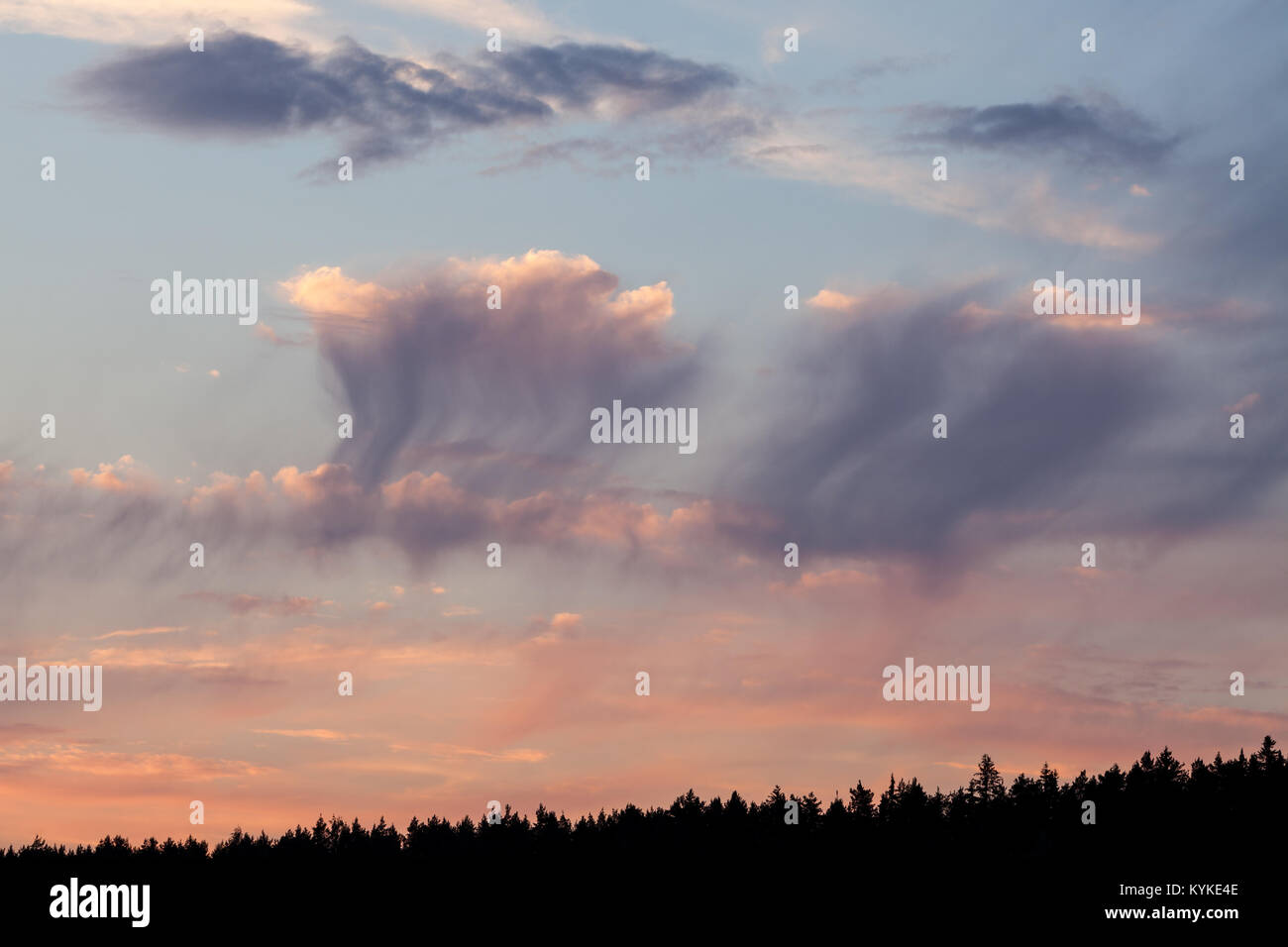 Sunset cloudscape sky Stock Photo