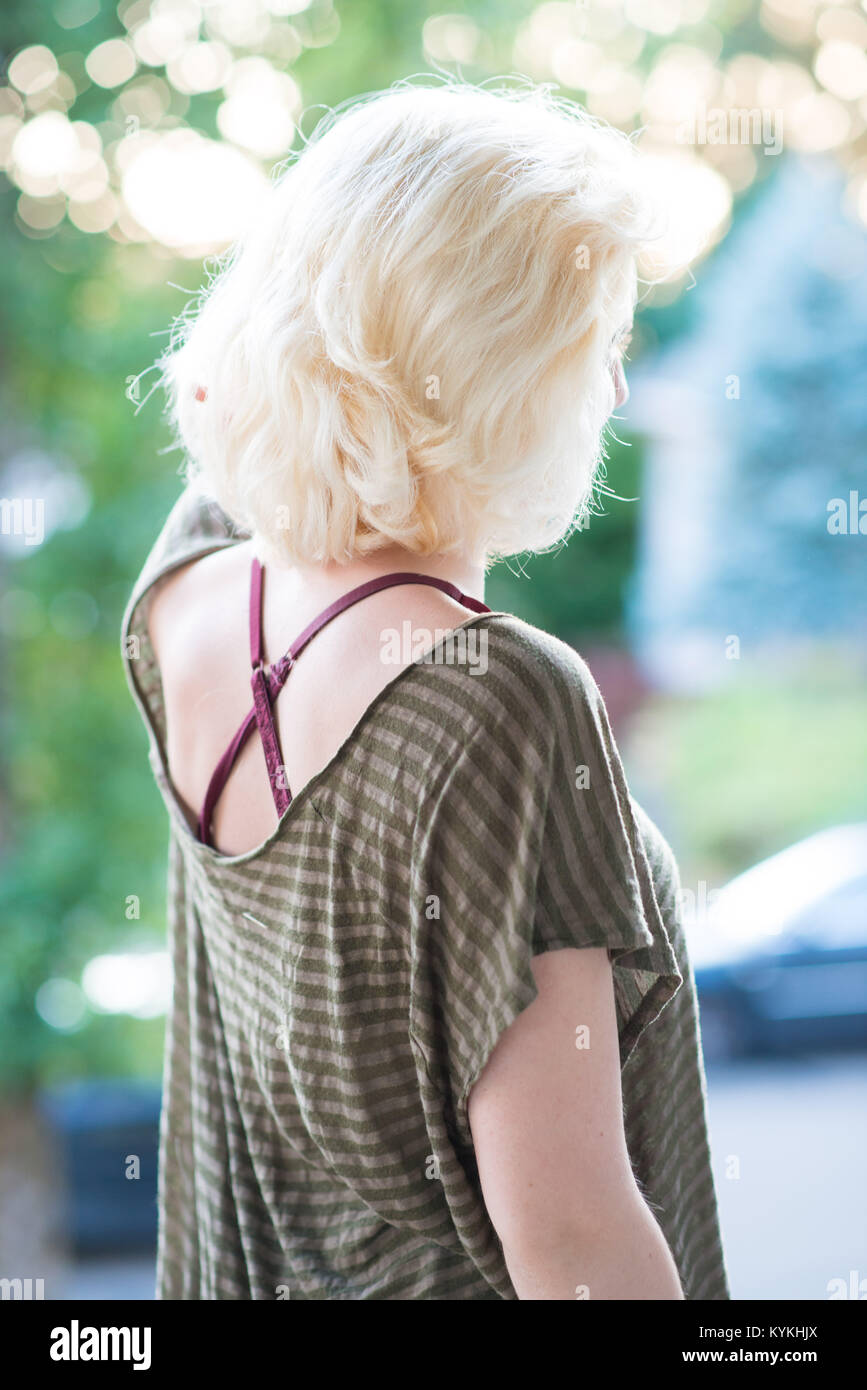 Back View Of A Young Woman Stock Photo