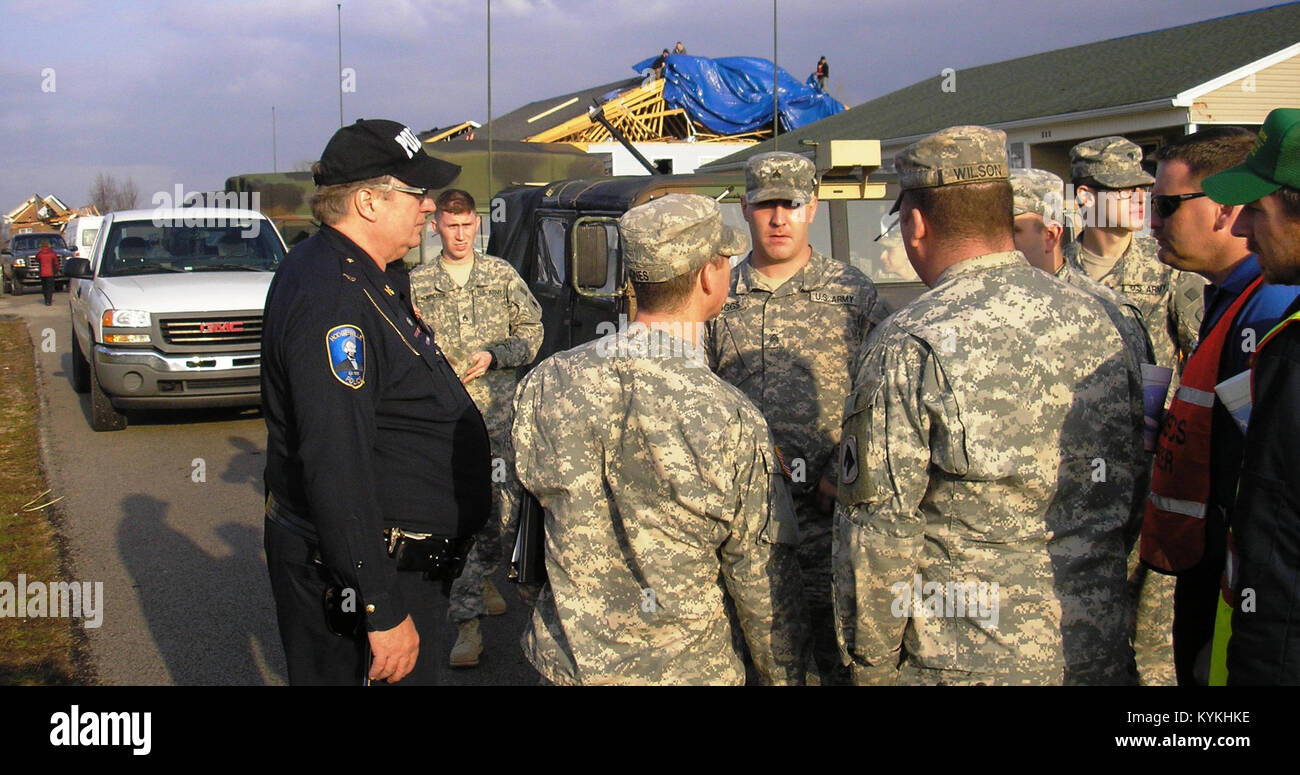 Members of Charlie Battery, 2/138th Fires Brigade were called to support local authorities in