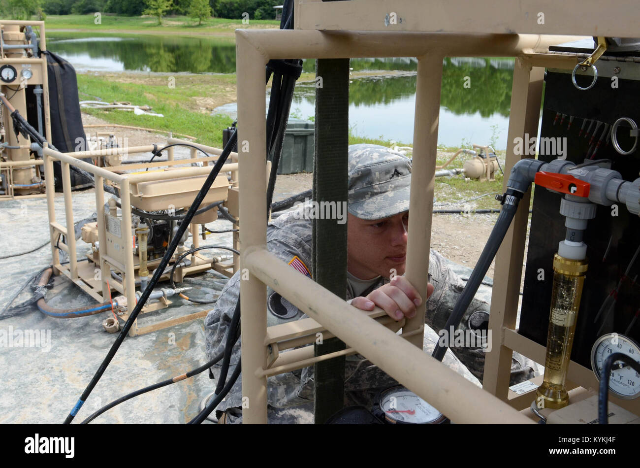 Pvt. Nicholas Heath, water purification specialist, 1204th Aviation