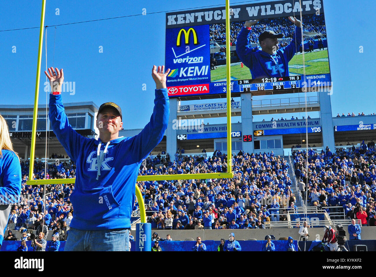 Kentucky National Guard Capt. Shannon Ison is recognized during the University of Kentucky's