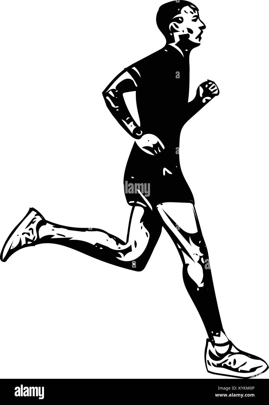 man running silhouette clip art