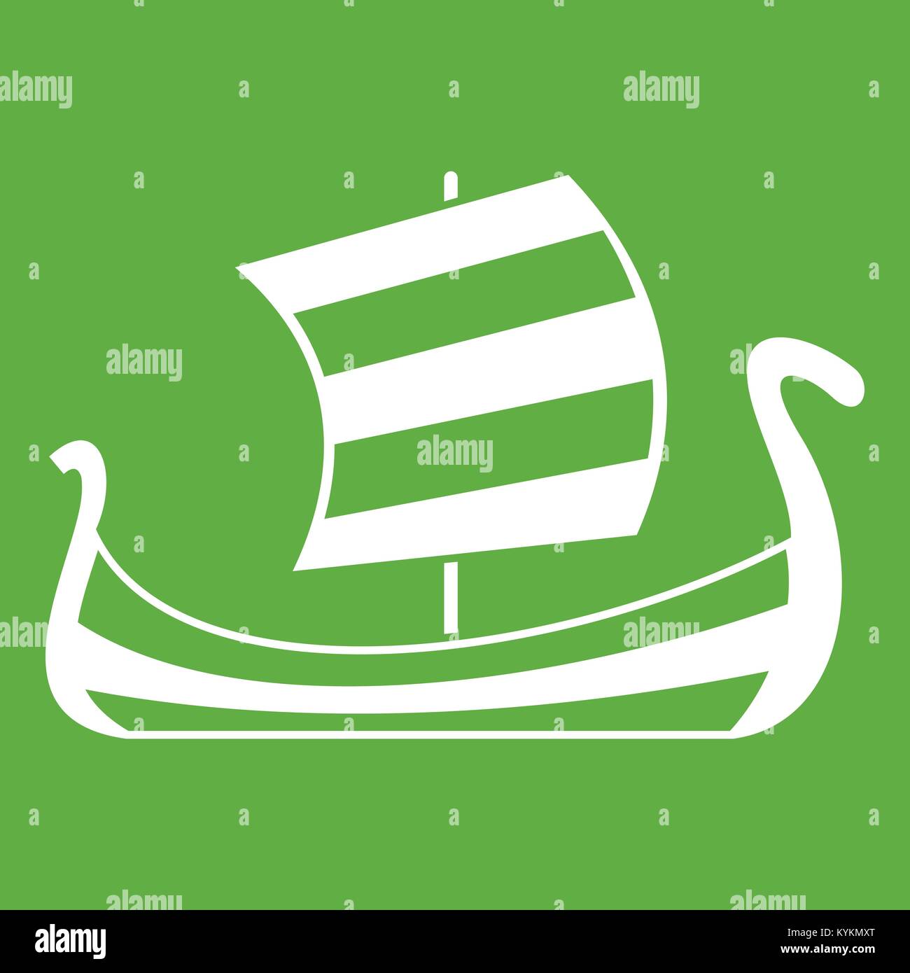 Medieval boat icon green Stock Vector Image & Art - Alamy