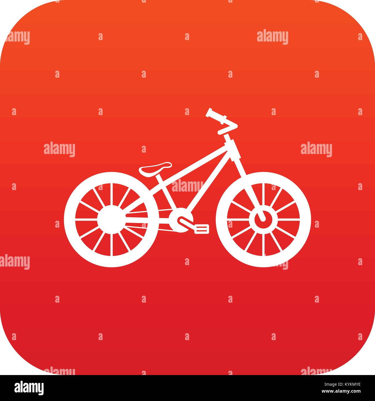 Bike icon digital red Stock Vector Image & Art Alamy