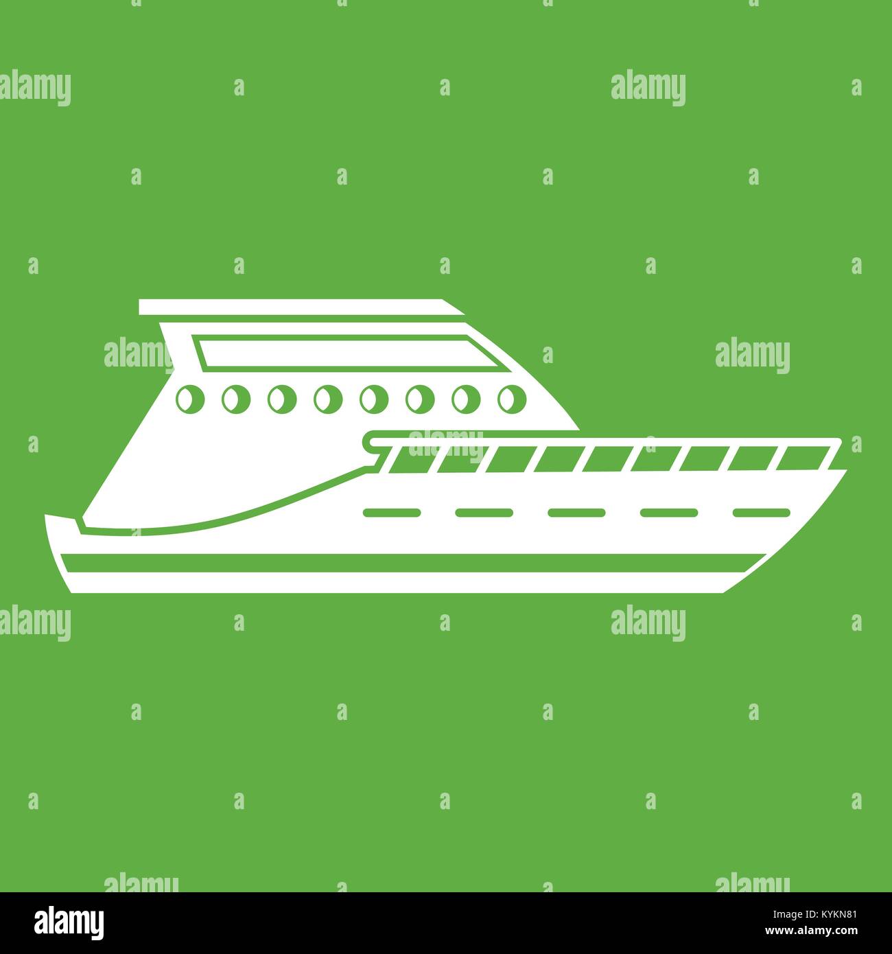 Yacht icon green Stock Vector Image & Art - Alamy