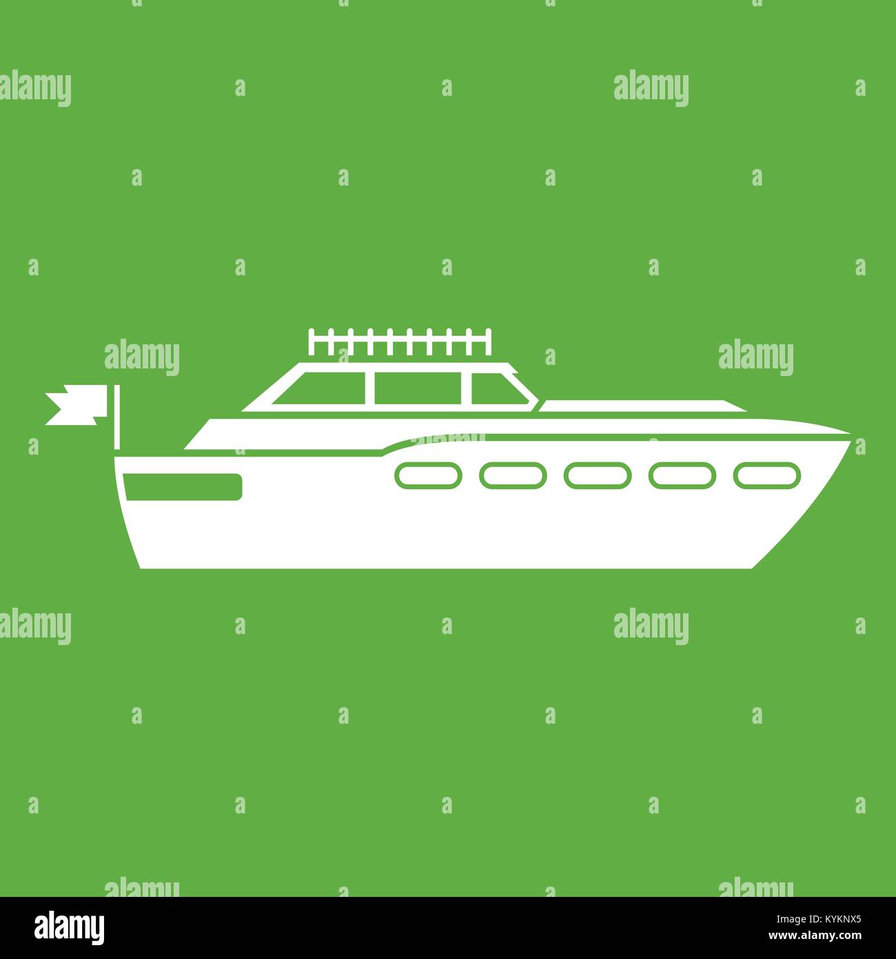 Big yacht icon green Stock Vector Image & Art - Alamy