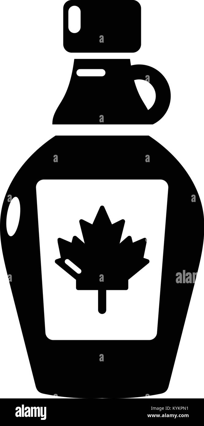 Maple syrup icon, simple black style Stock Vector