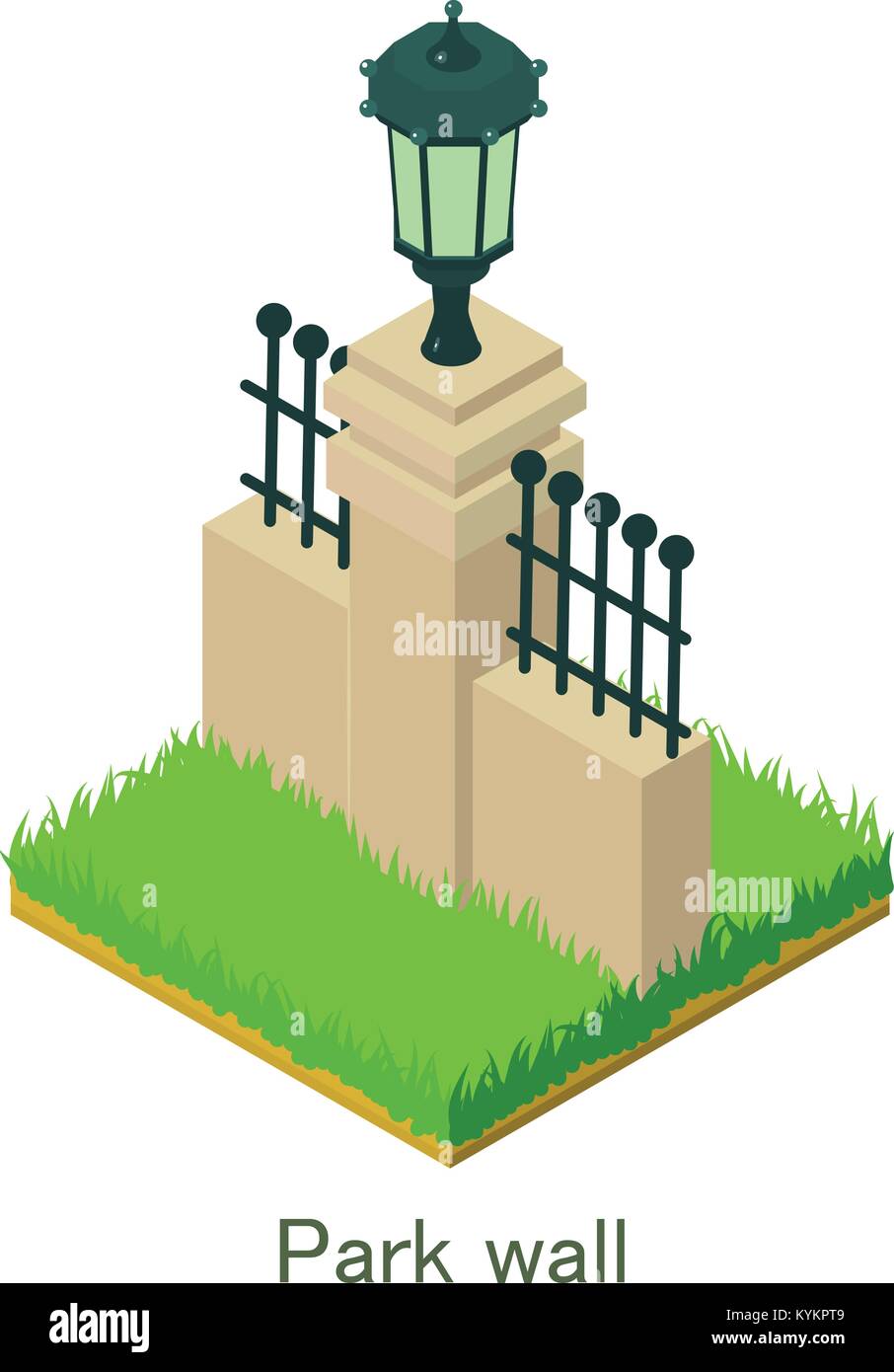Park wall icon, isometric style Stock Vector Image & Art - Alamy