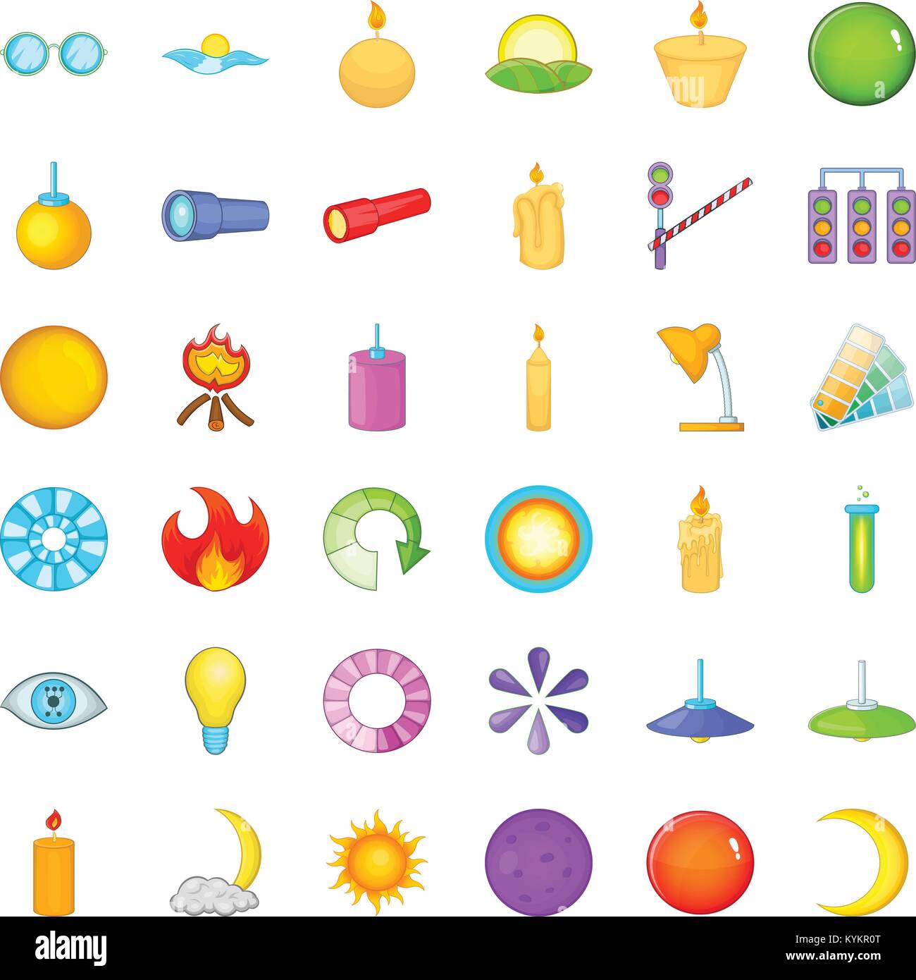 Planet icons set, cartoon style Stock Vector Image & Art - Alamy