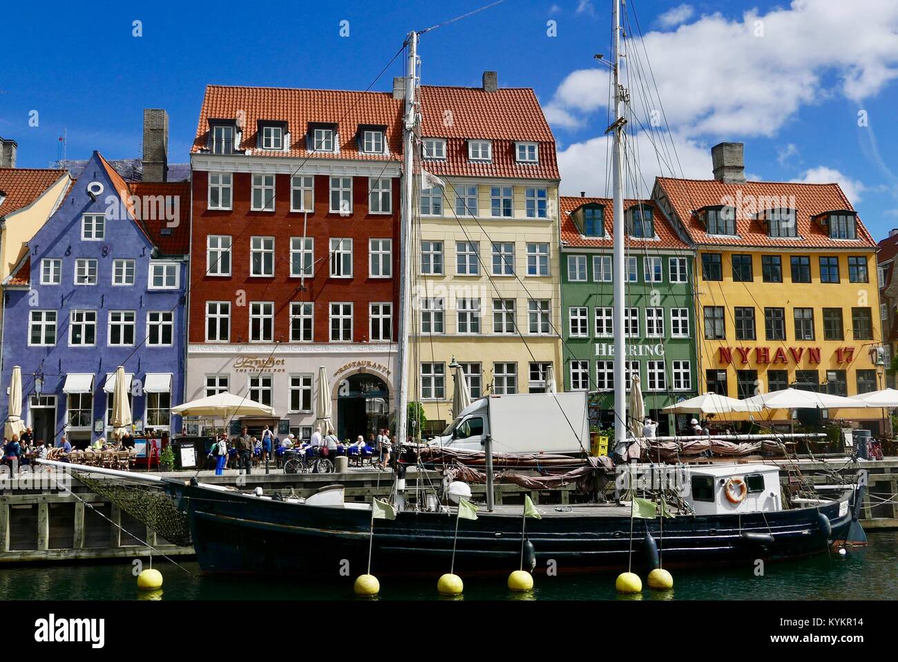 View of Nyhavn harbour in Copenhagen Stock Photo - Alamy