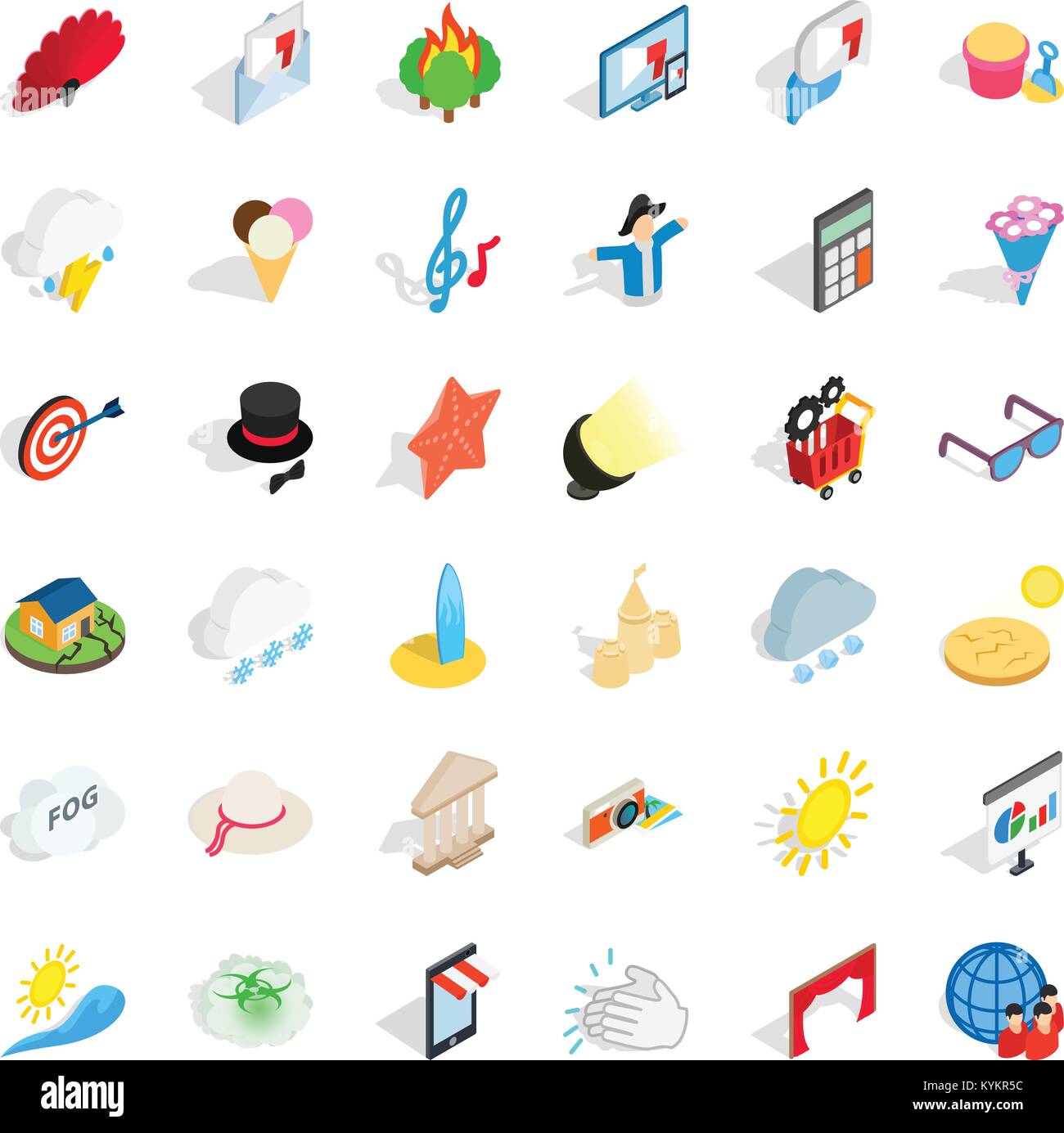 Star icons set, isometric style Stock Vector Image & Art - Alamy