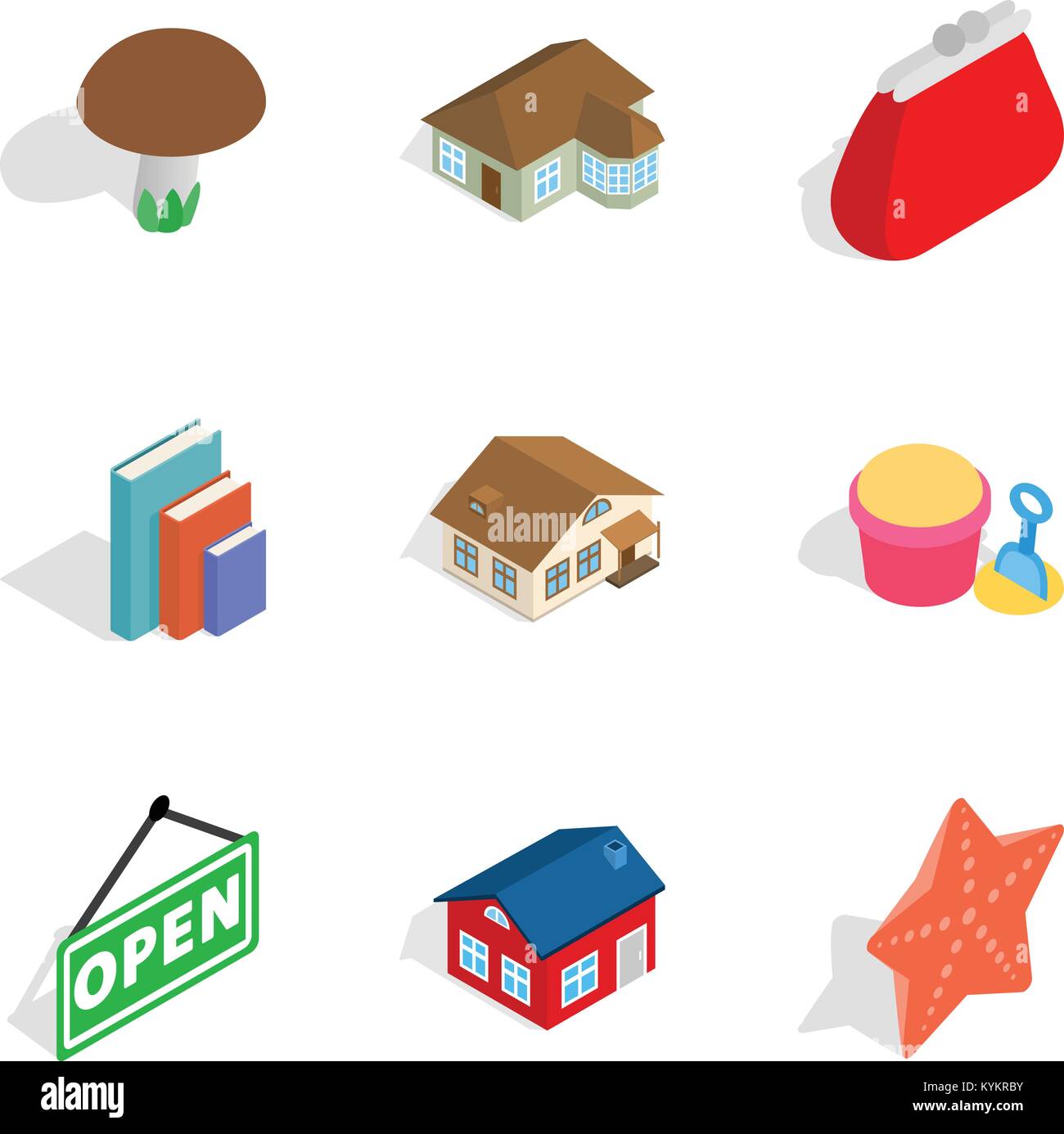 Home furnishings icons set, isometric style Stock Vector Image & Art ...
