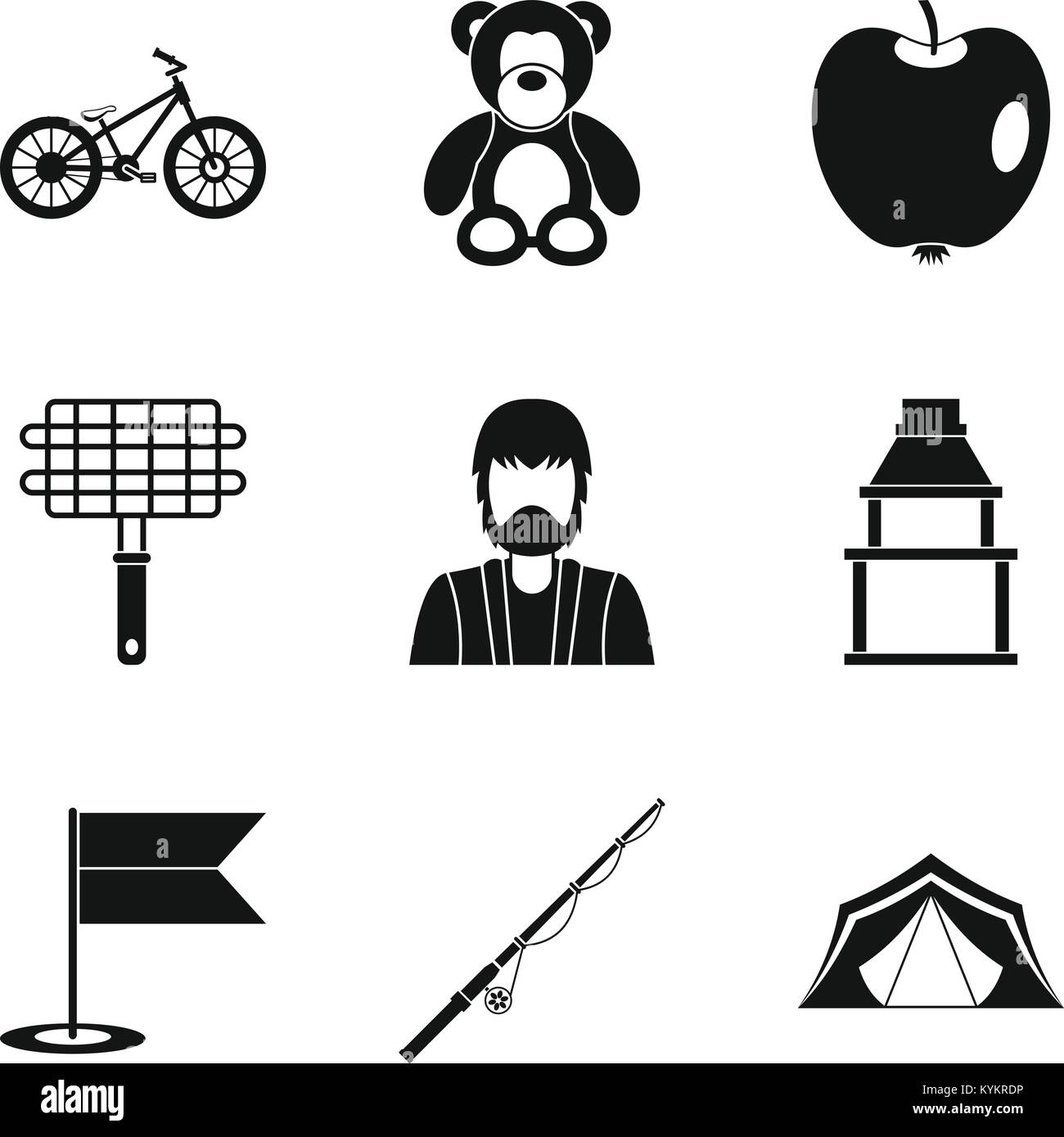 Home environment icons set, simple style Stock Vector Image & Art - Alamy
