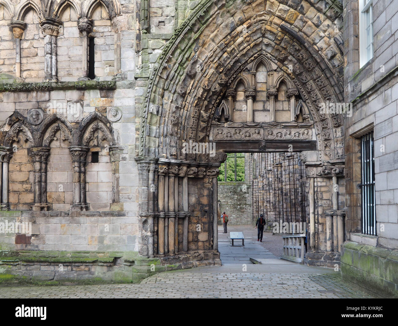 Edinburgh, Holyrood Palace, medieval abbey Stock Photo