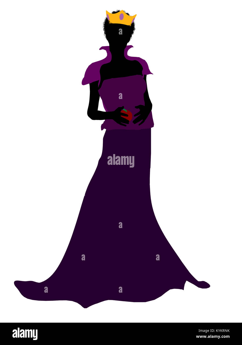 Evil queen illustration silhouette on a white background Stock Photo ...