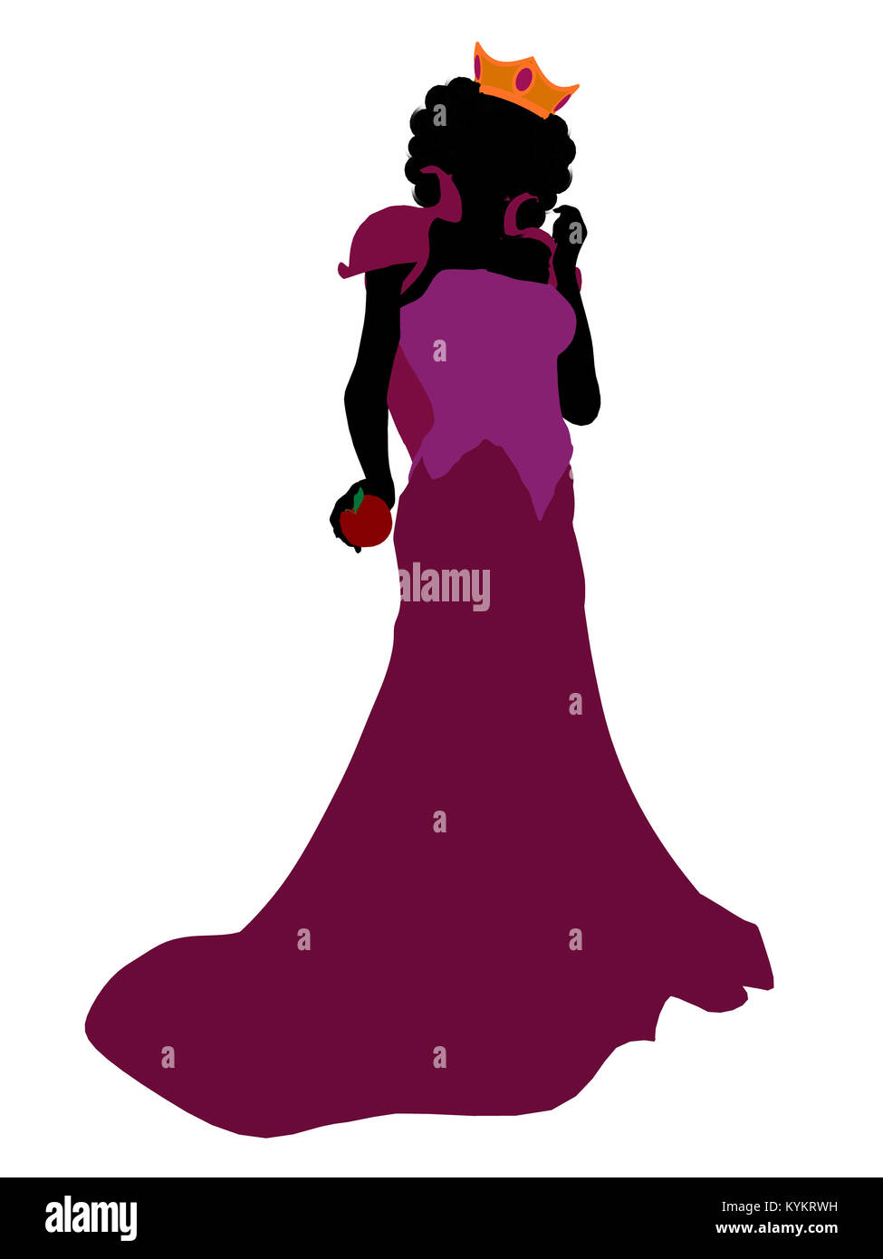 Evil queen illustration silhouette on a white background Stock Photo ...