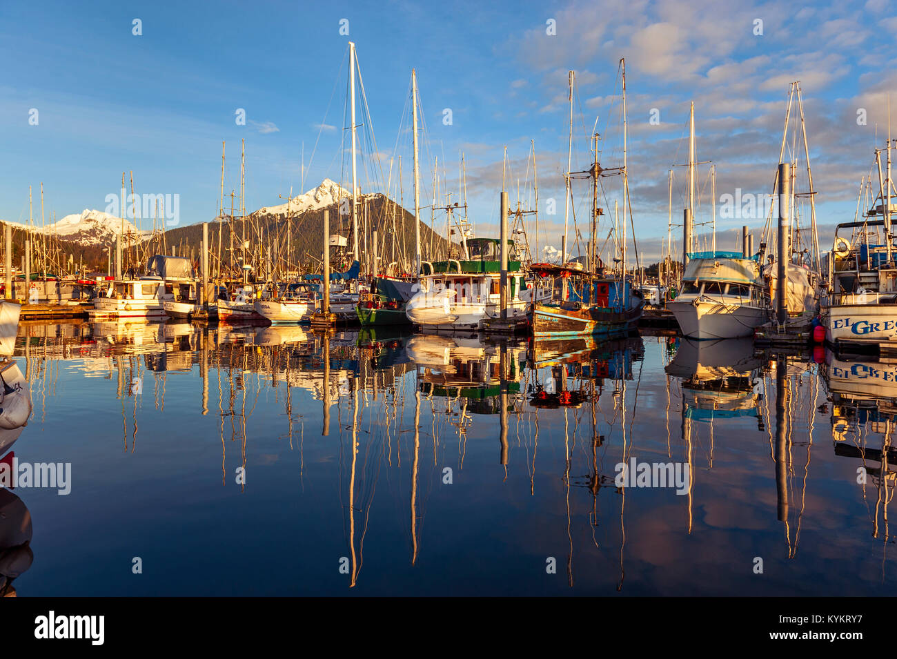 Harbor scene near downtown Sitka, Alaska, USA Stock Photo - Alamy