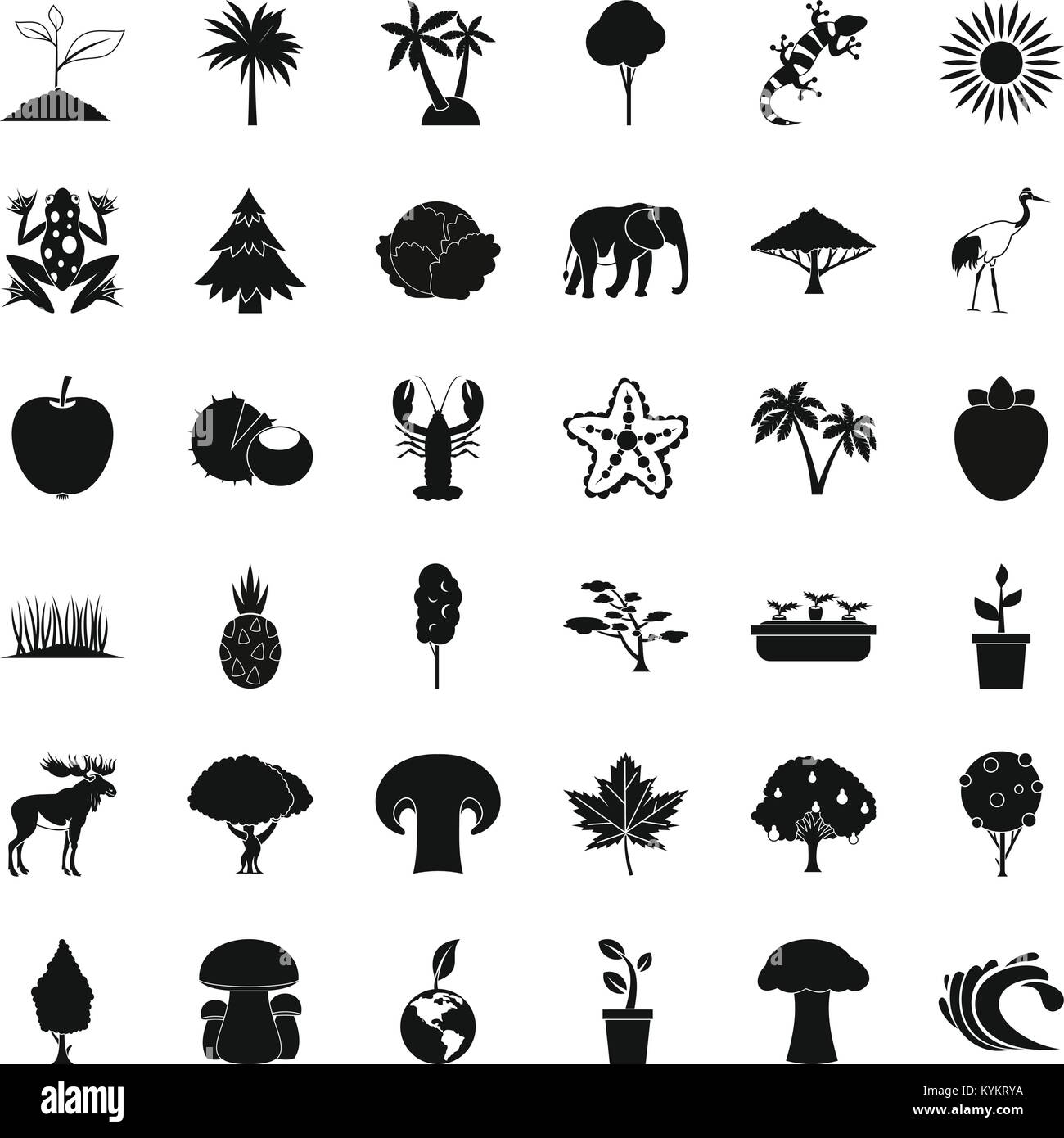 Summer season icons set, simple style Stock Vector Image & Art - Alamy