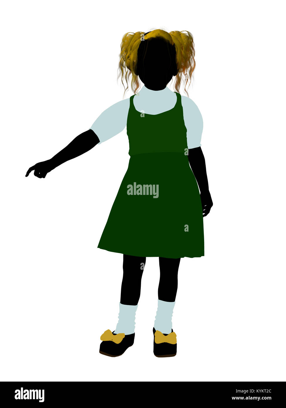 Goldielocks illustration silhouette on a white background Stock Photo ...