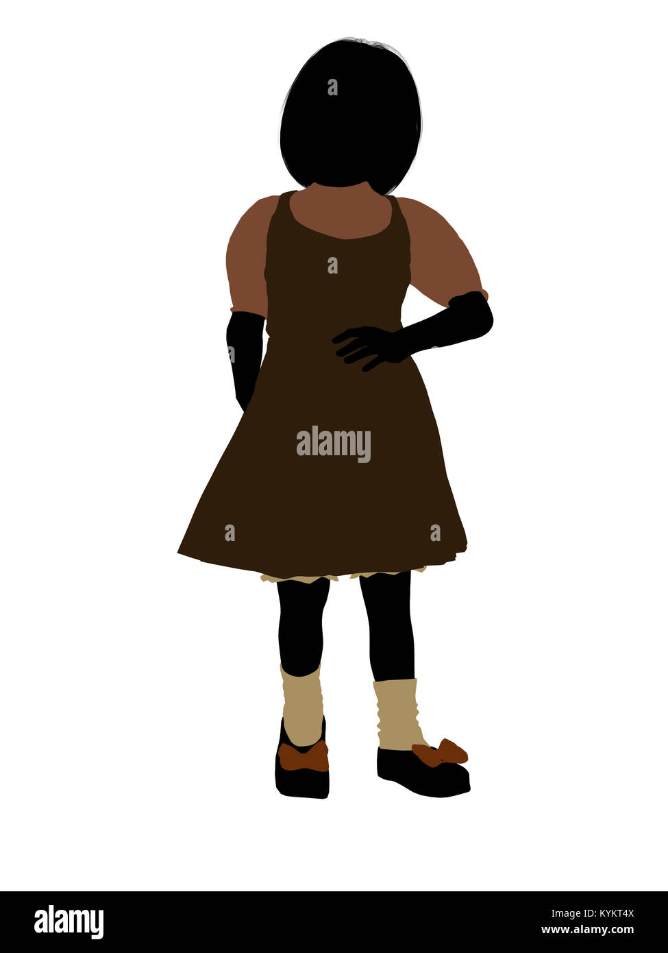 Hansel and gretel illustration silhouette on a white background Stock ...