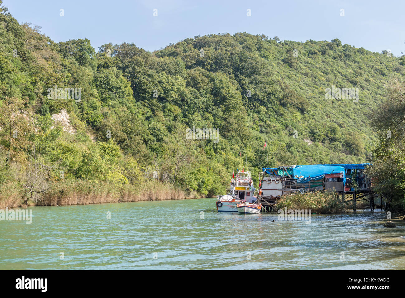 Agva or Yesilcay, is a populated place and resort destination in the Sile district of Istanbul Province, Turkey.25 September 2015 Stock Photo