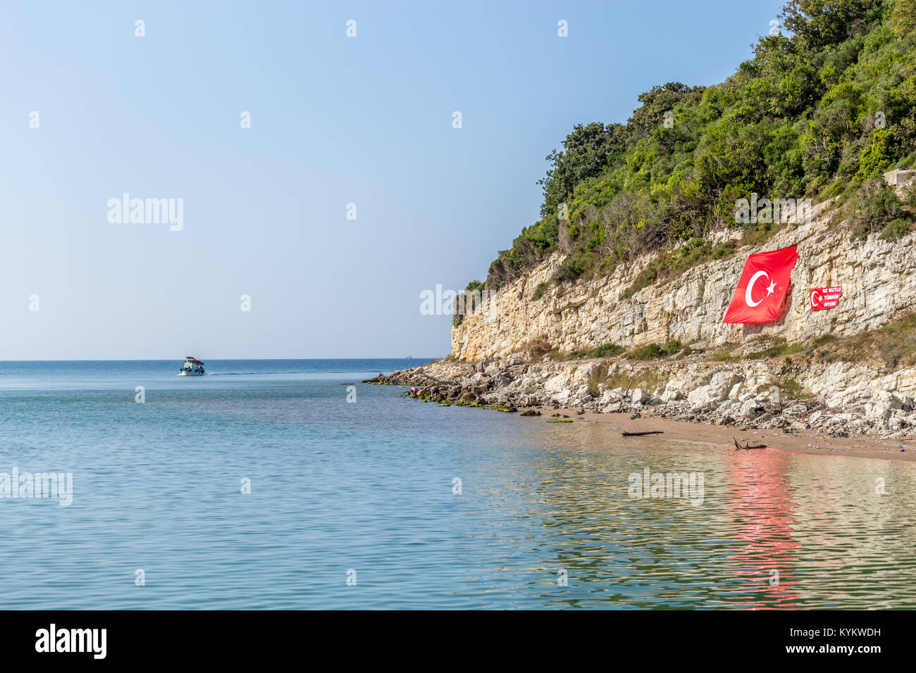 Agva or Yesilcay, is a populated place and resort destination in the Sile district of Istanbul Province, Turkey.25 September 2015 Stock Photo