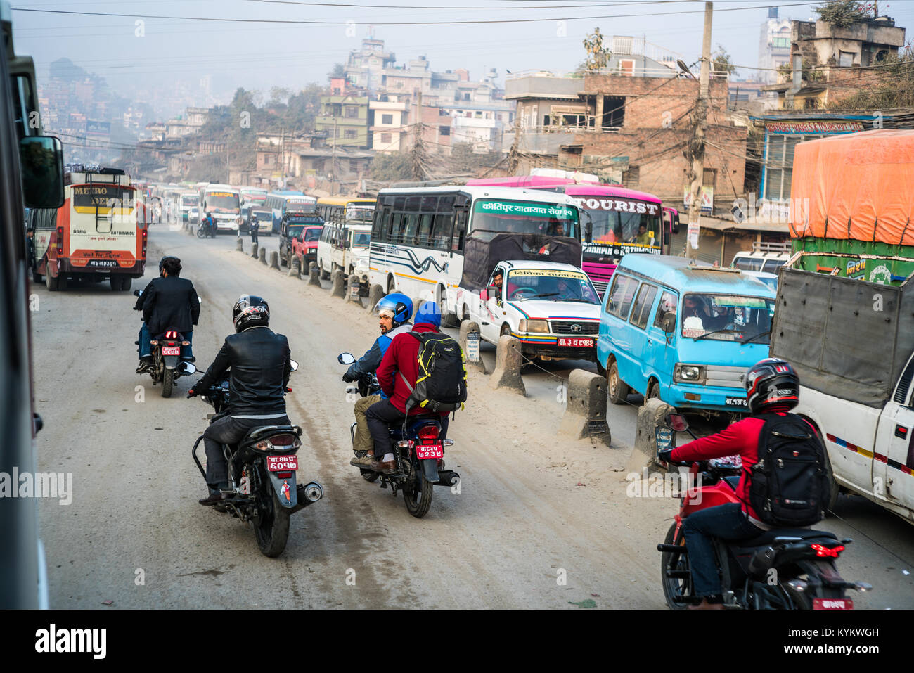Traffic in the Kathmandu, Nepal, Asia Stock Photo Alamy