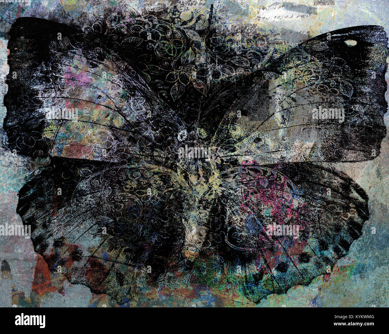 grunge butterfly background texture Stock Photo - Alamy