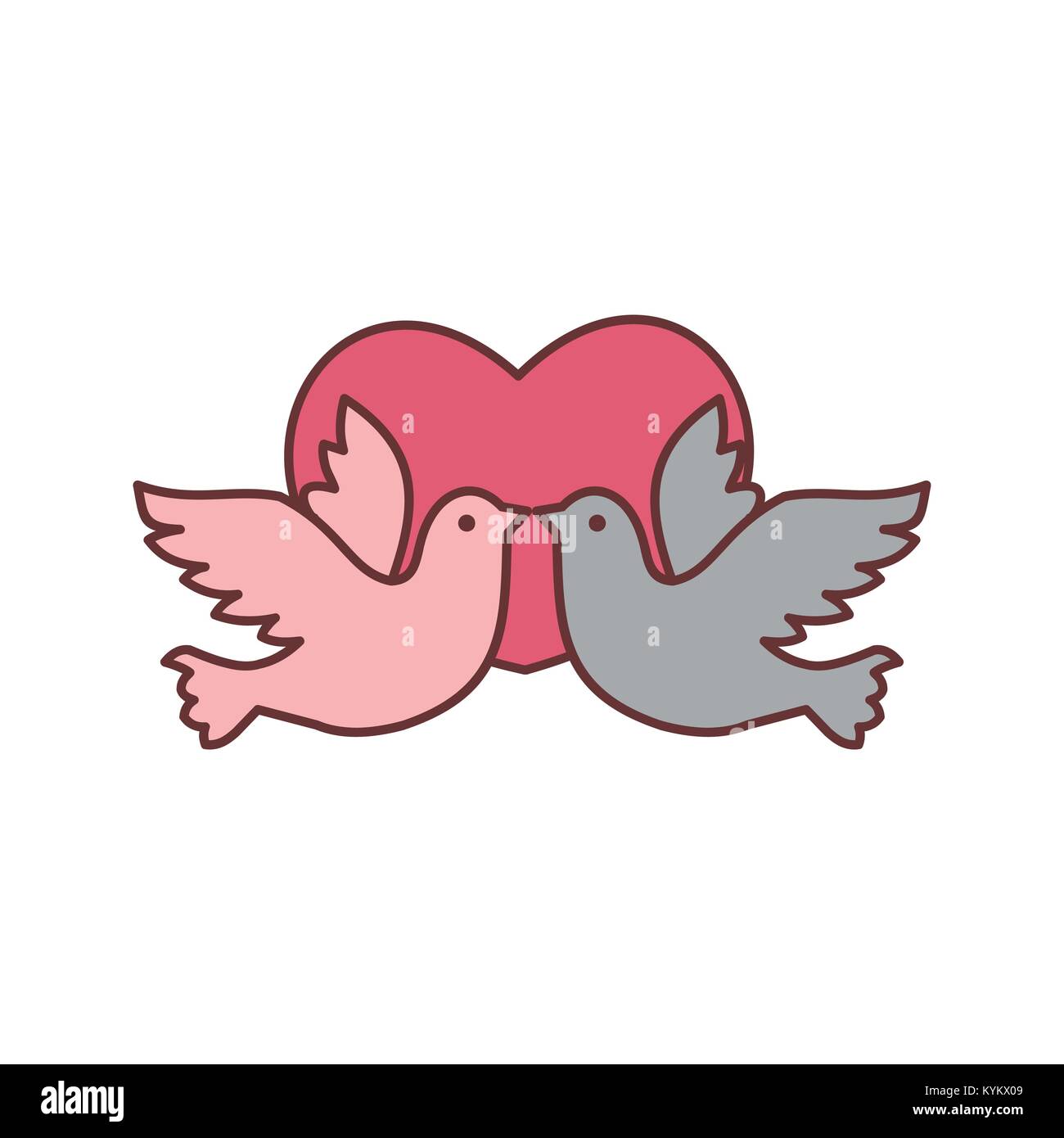 Dove Bird Love Vector Illustration Graphic Design Stock Vector Image