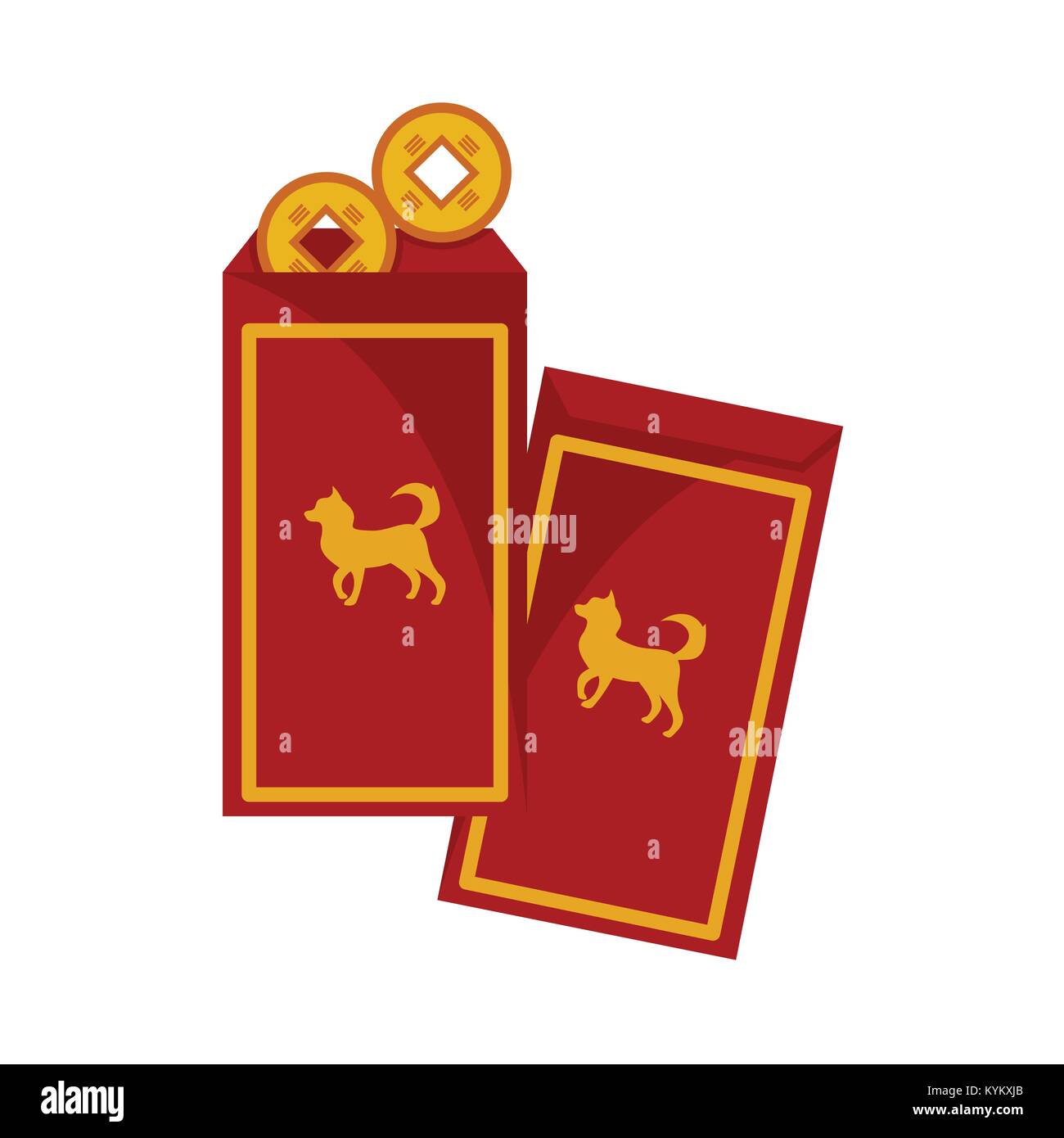 Chinese Red Envelope Design Pattern Stock Vector (Royalty Free