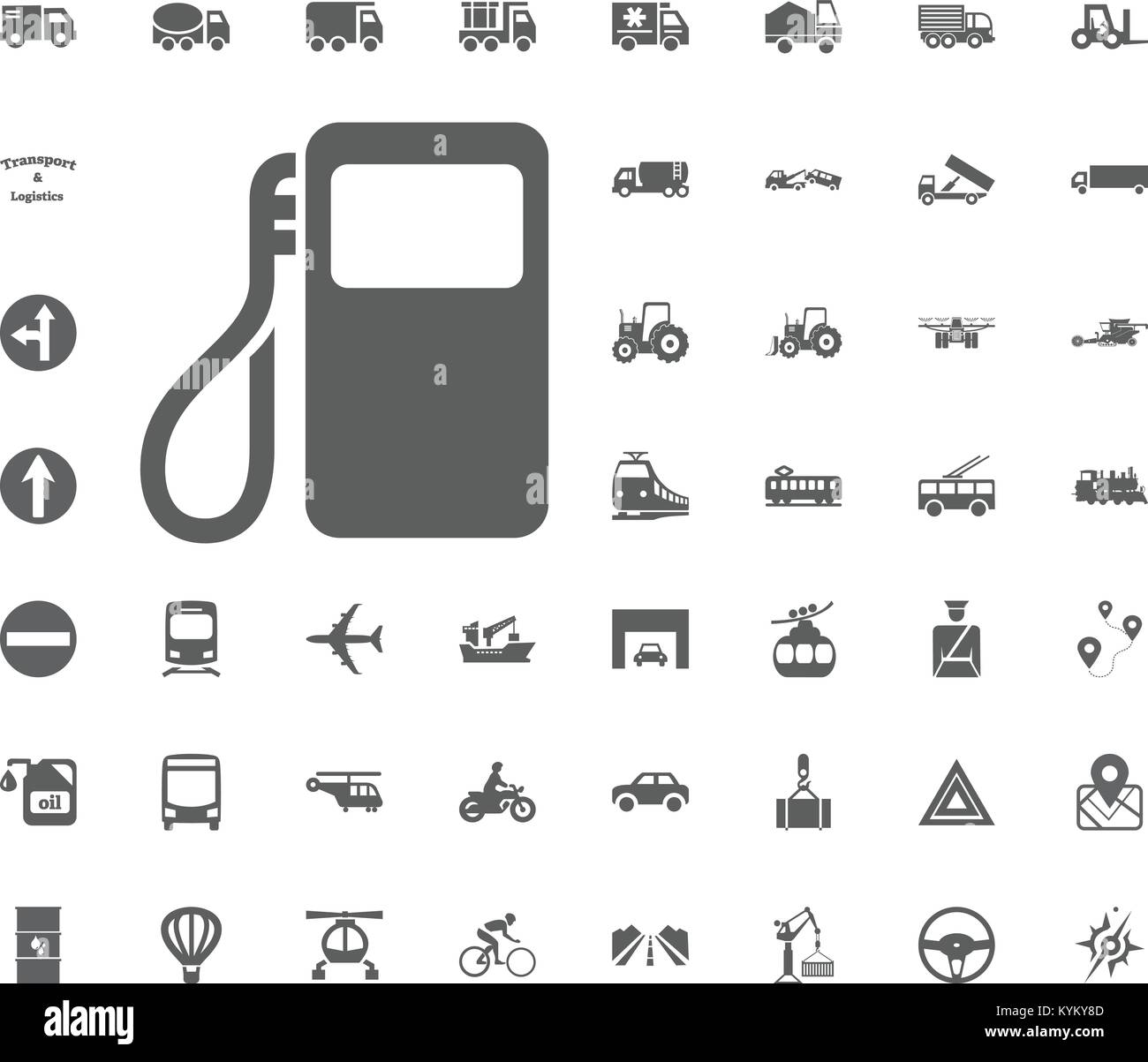 Petrol station icon. Transport and Logistics set icons. Transportation ...