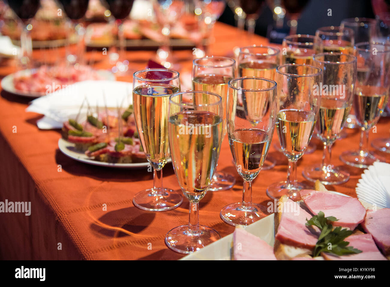 Coffee break prepare for serve guests attending seminar.break time in meeting room Stock Photo