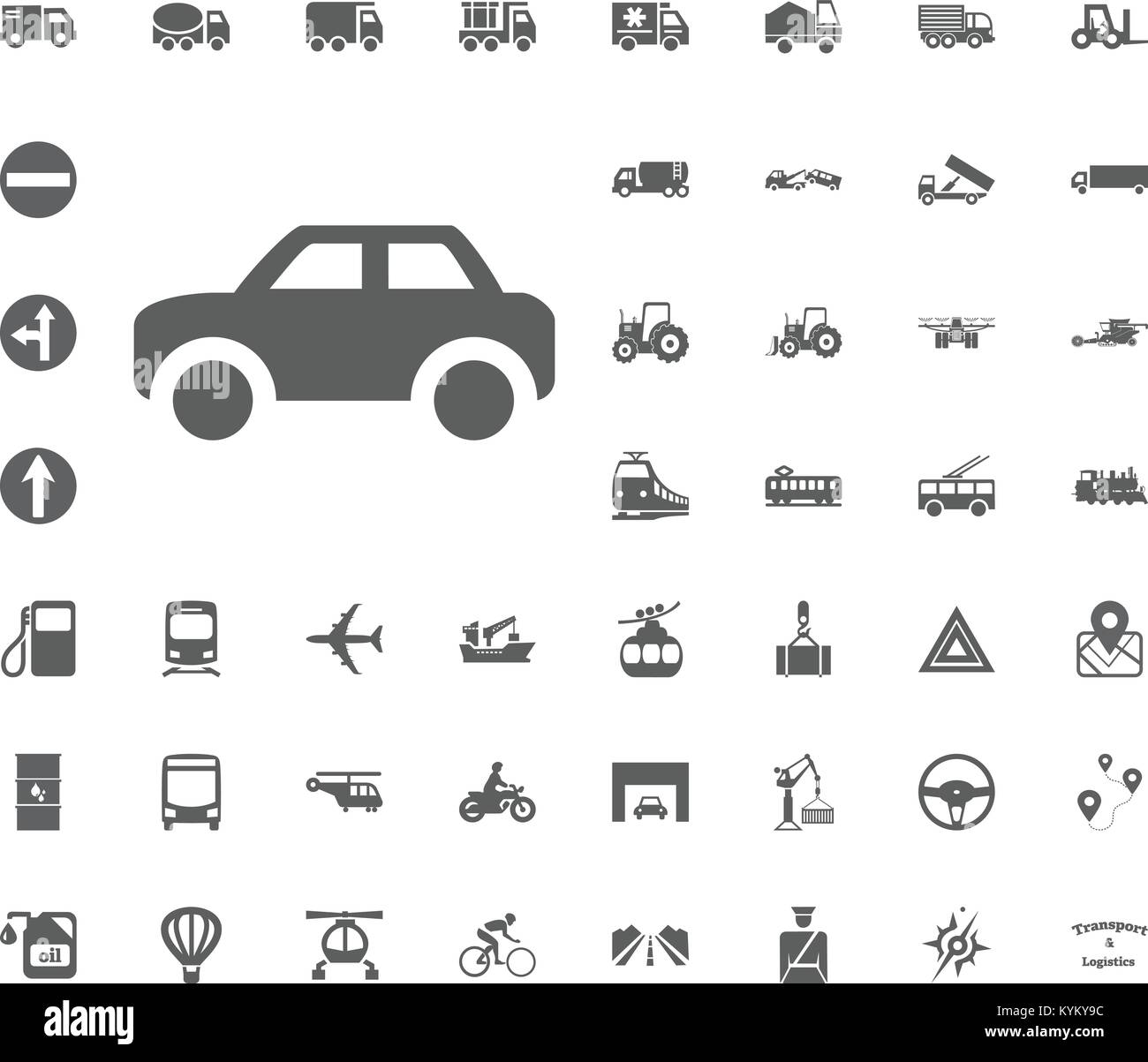 Car icon. Transport and Logistics set icons. Transportation set icons ...