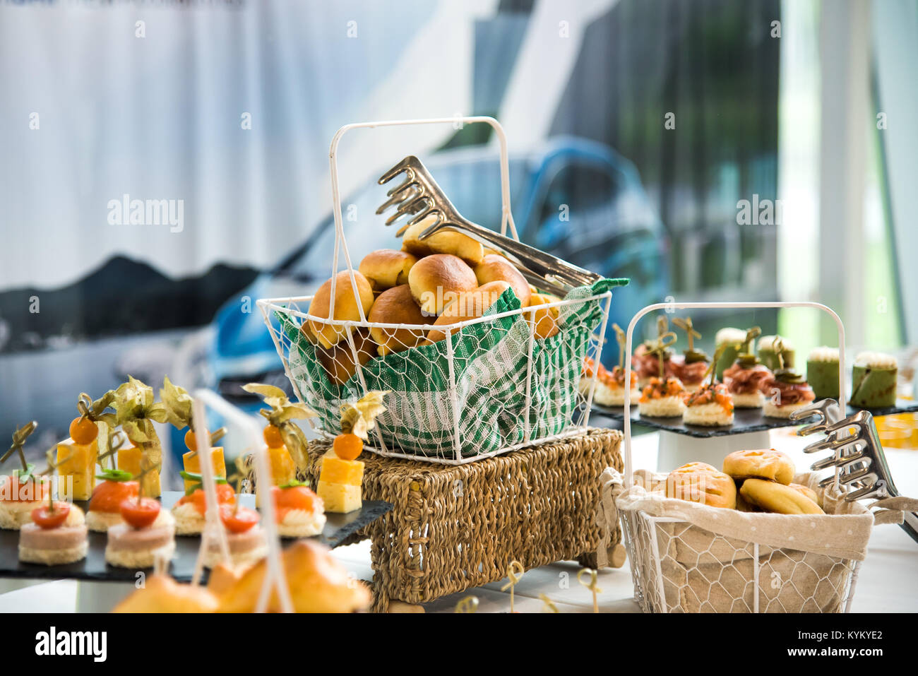 Coffee break prepare for serve guests attending seminar.break time in