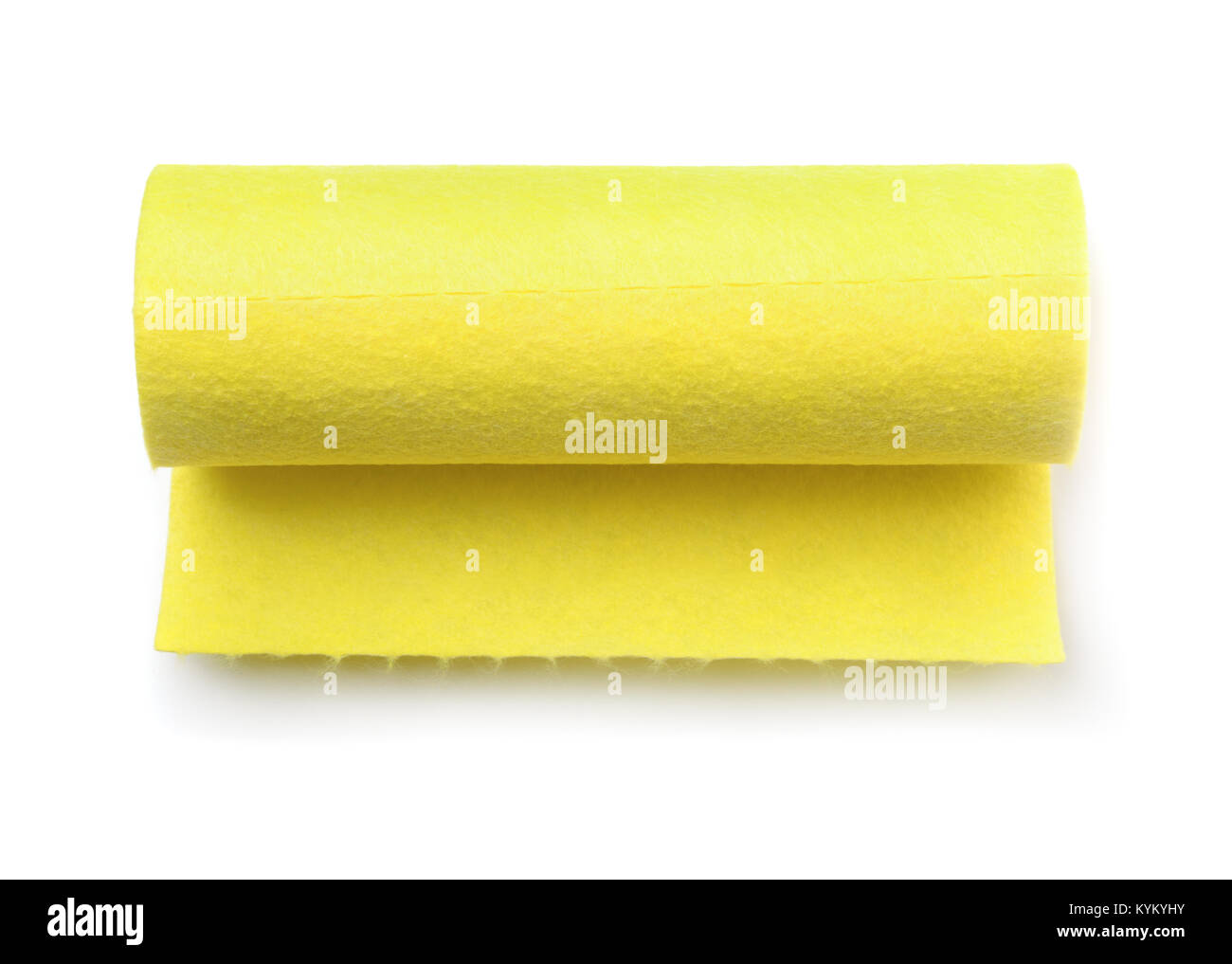 Enormous Roll Of White Felt Fabric On Stand Stock Photo - Download